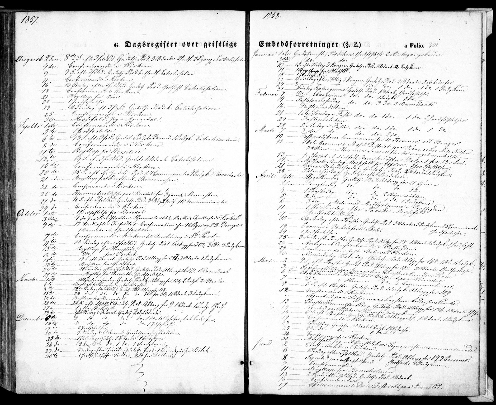 Froland sokneprestkontor, SAK/1111-0013/F/Fa/L0002: Parish register (official) no. A 2, 1845-1863, p. 301