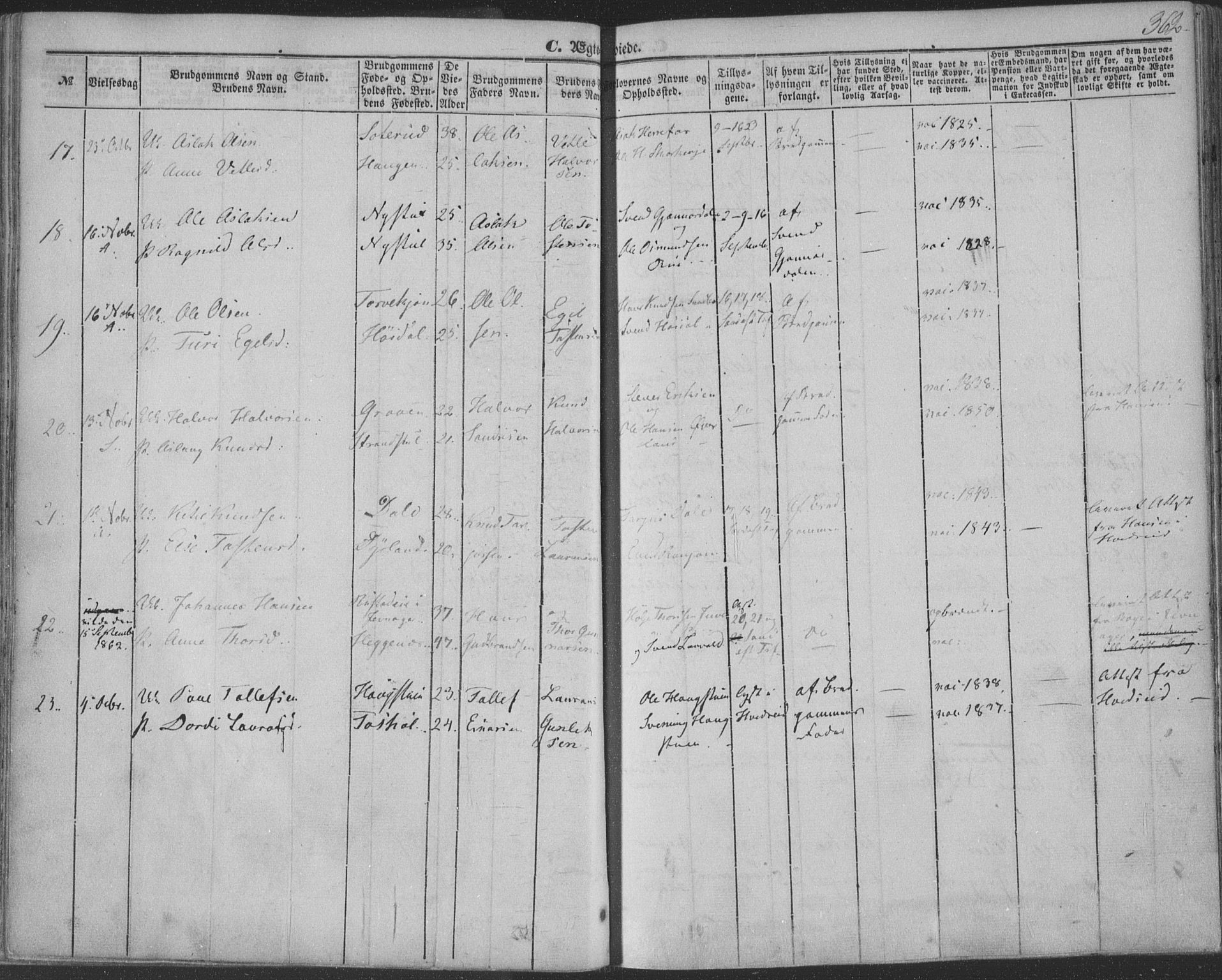 Seljord kirkebøker, SAKO/A-20/F/Fa/L012b: Parish register (official) no. I 12B, 1850-1865, p. 362