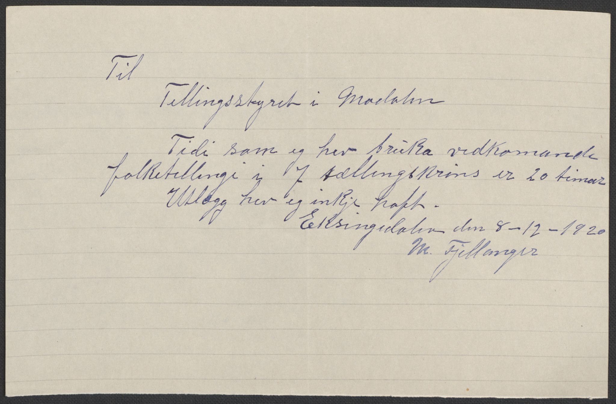 SAB, 1920 census for Modalen, 1920, p. 25