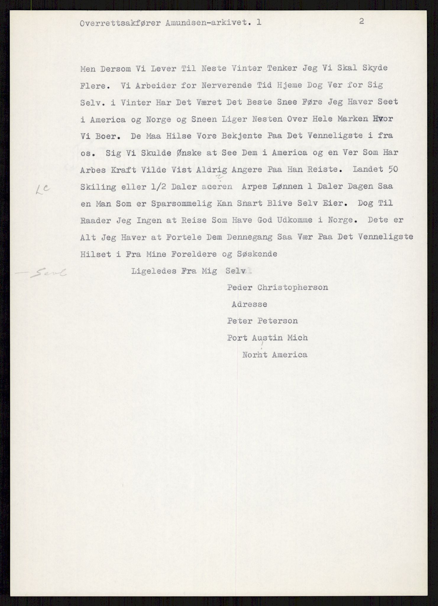 Samlinger til kildeutgivelse, Amerikabrevene, AV/RA-EA-4057/F/L0004: Innlån fra Akershus: Amundsenarkivet - Breen, 1838-1914, p. 38