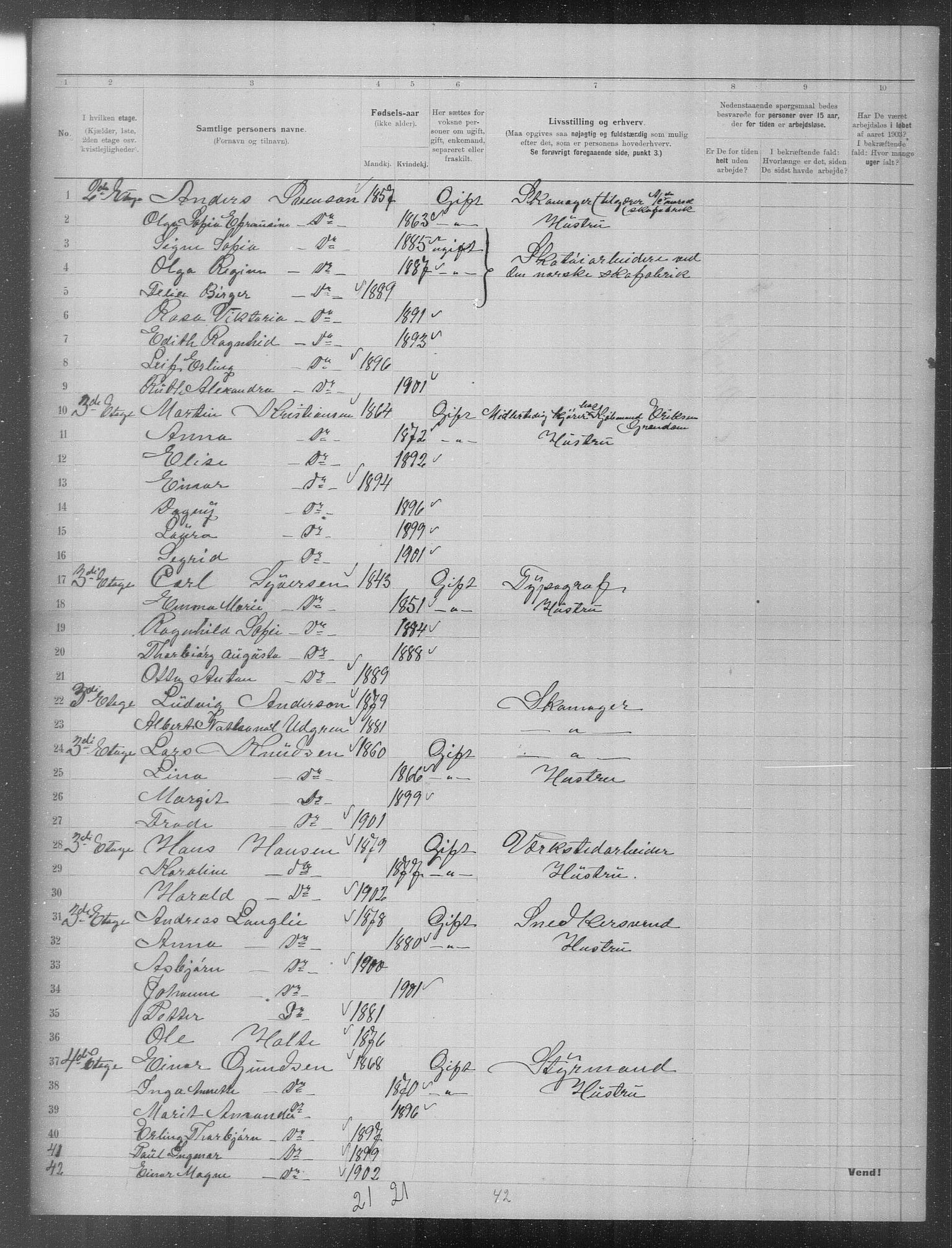 OBA, Municipal Census 1903 for Kristiania, 1903, p. 368