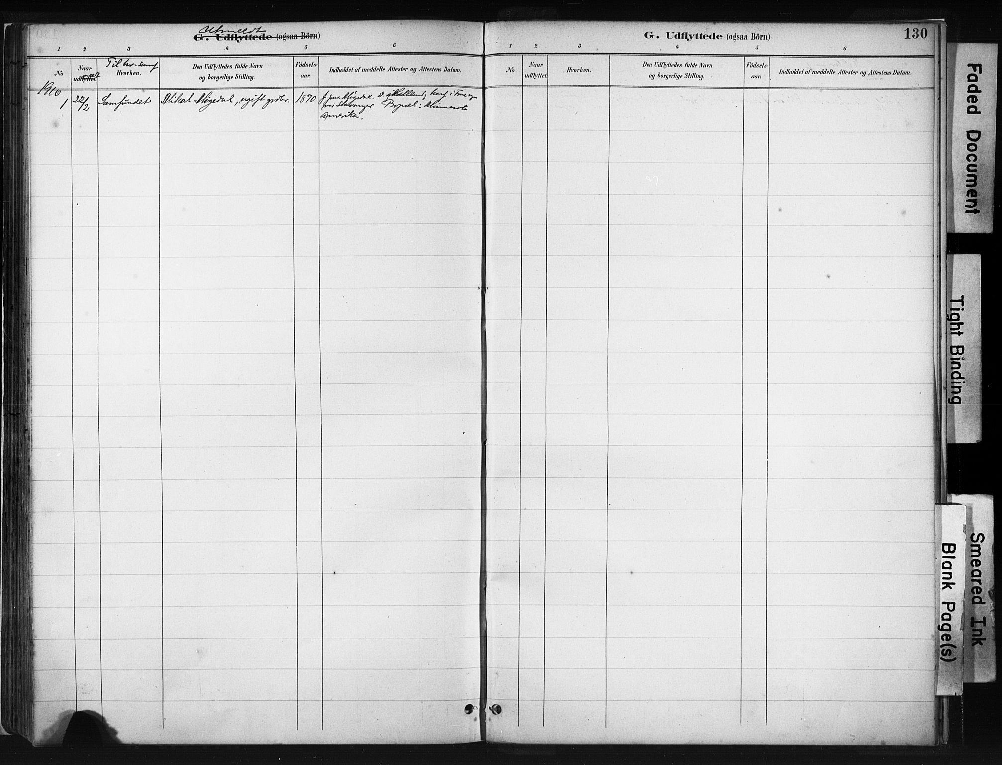 Helleland sokneprestkontor, SAST/A-101810: Parish register (official) no. A 8, 1887-1907, p. 130