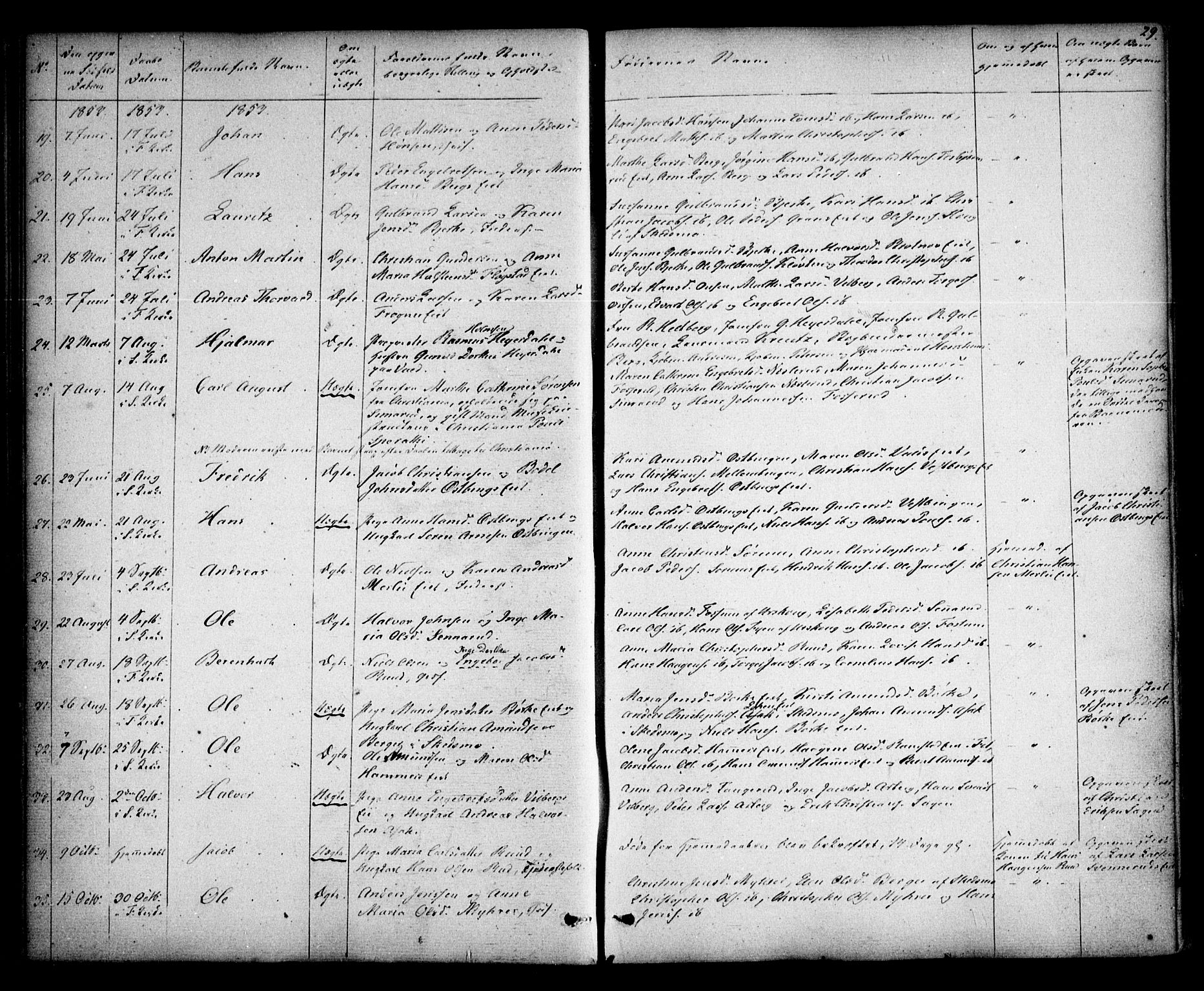 Sørum prestekontor Kirkebøker, AV/SAO-A-10303/F/Fa/L0005: Parish register (official) no. I 5, 1846-1863, p. 29