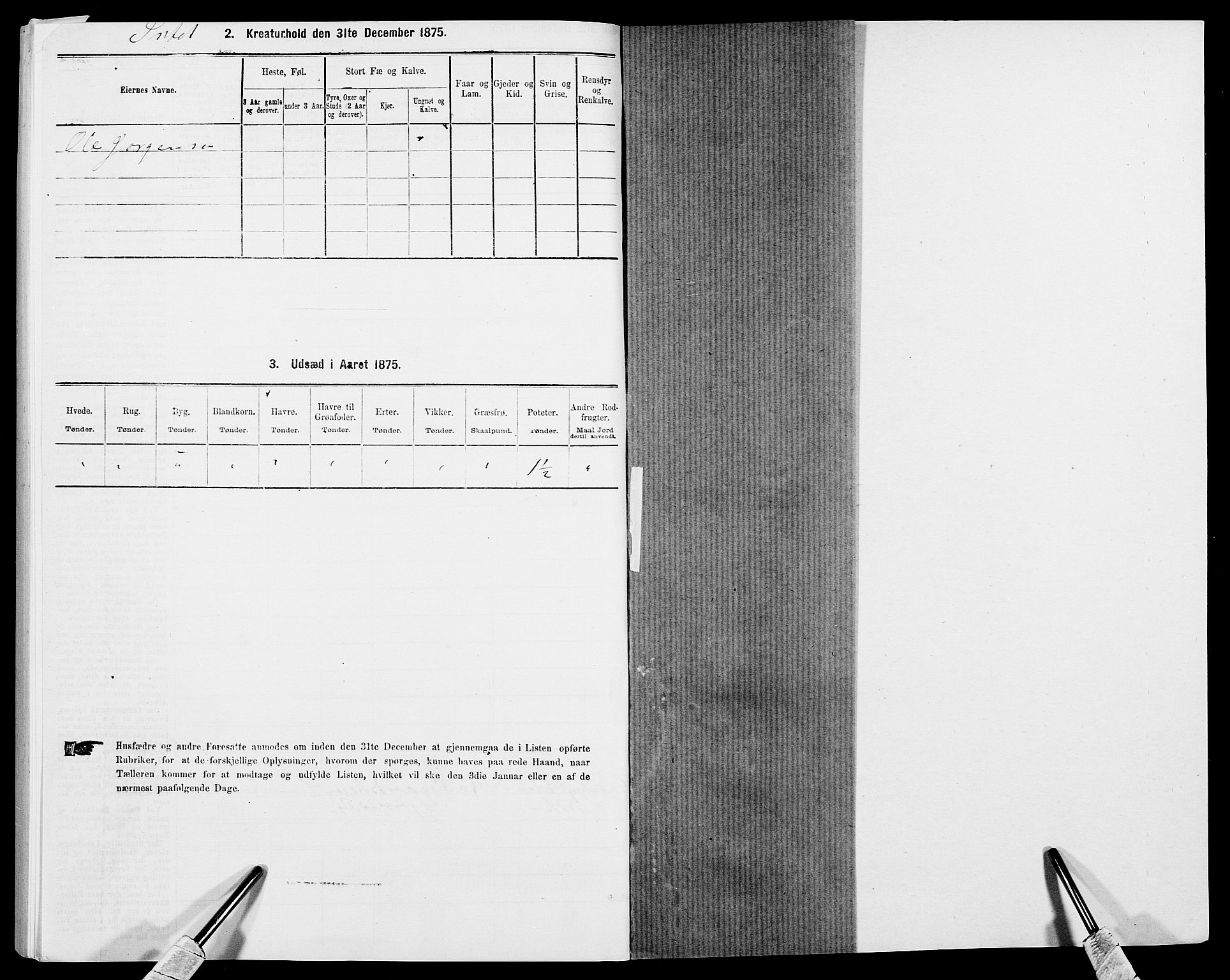 SAK, 1875 census for 0918P Austre Moland, 1875, p. 1096