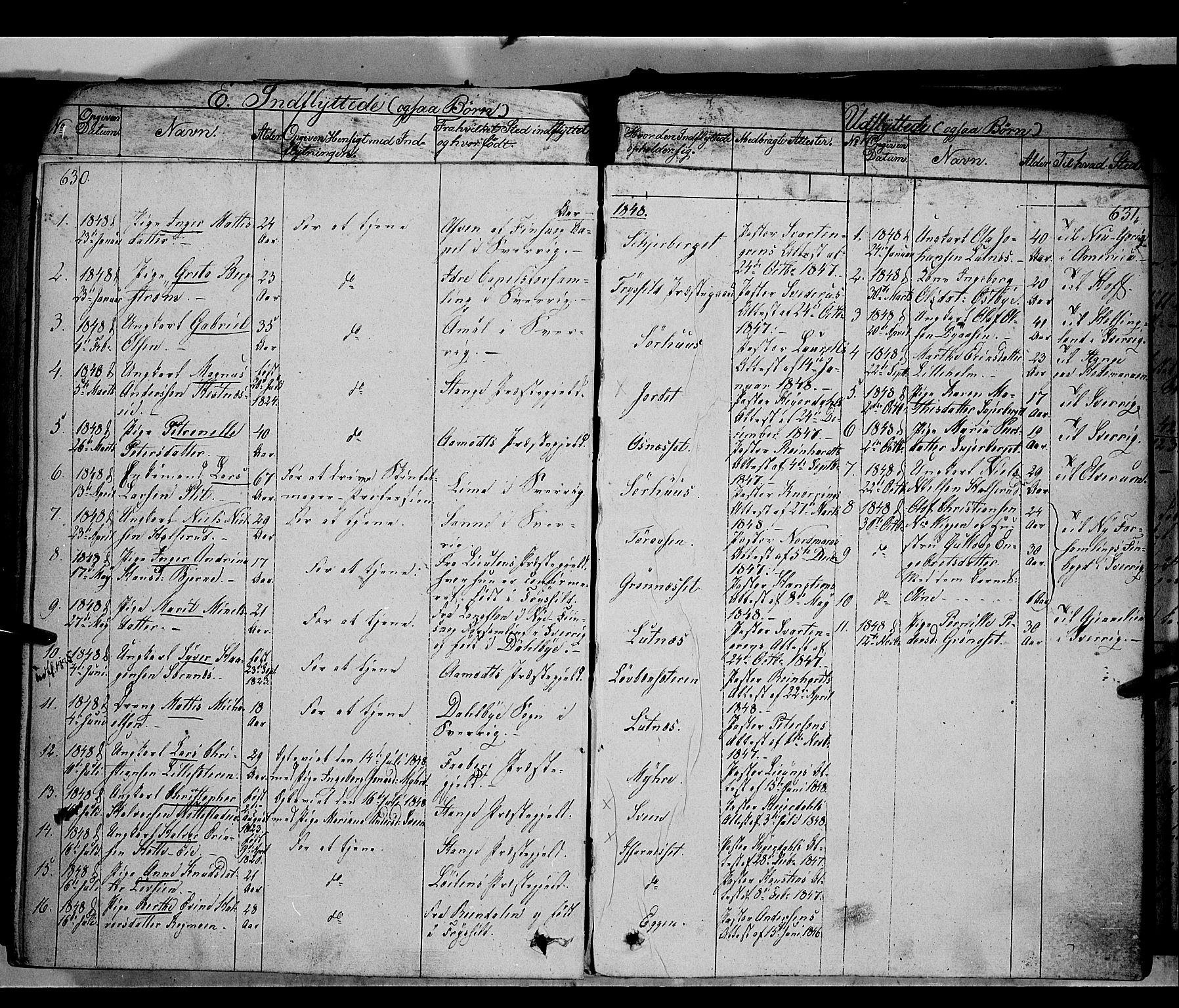 Trysil prestekontor, SAH/PREST-046/H/Ha/Haa/L0004: Parish register (official) no. 4 /1, 1842-1850, p. 630-631