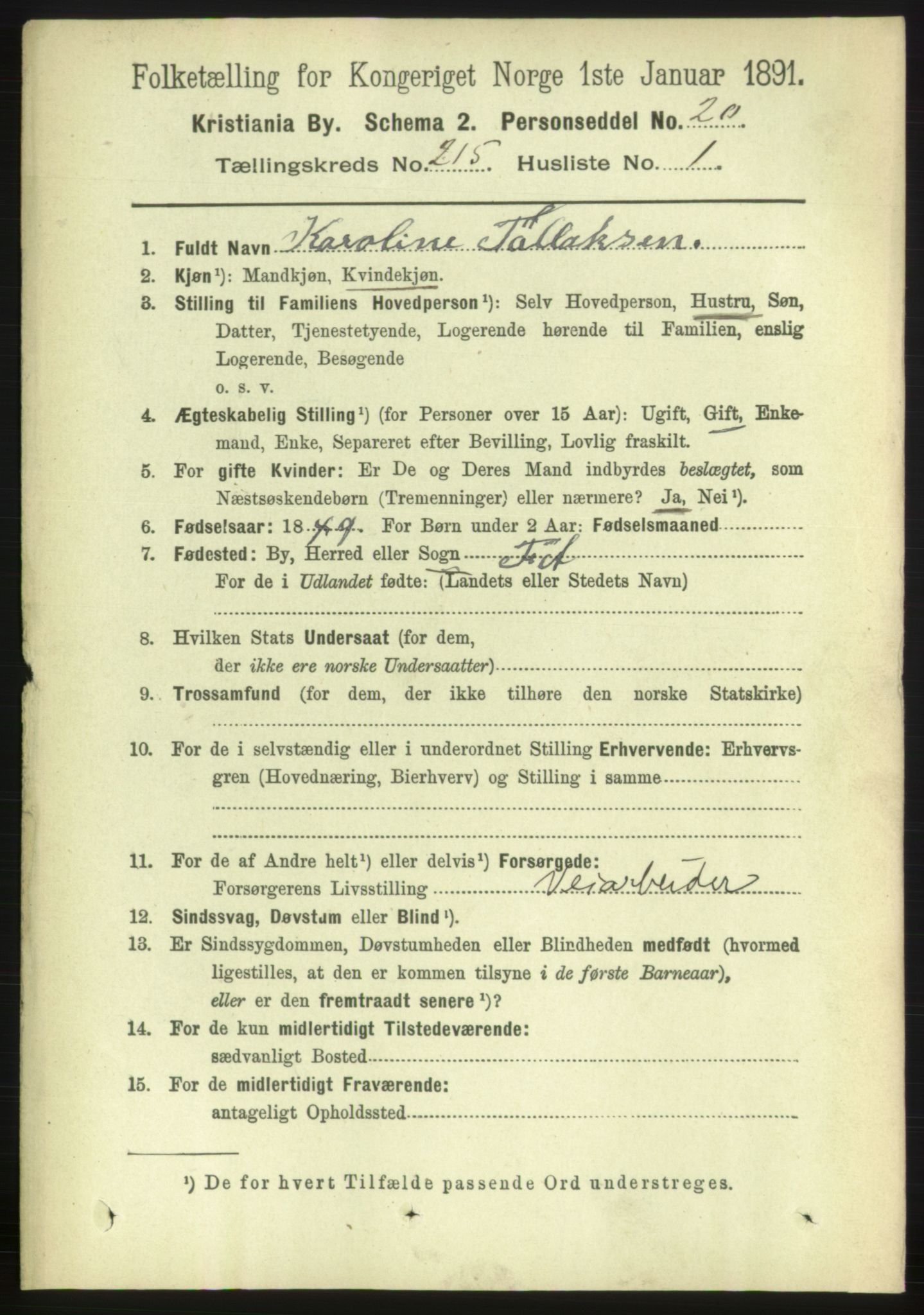 RA, 1891 census for 0301 Kristiania, 1891, p. 127755