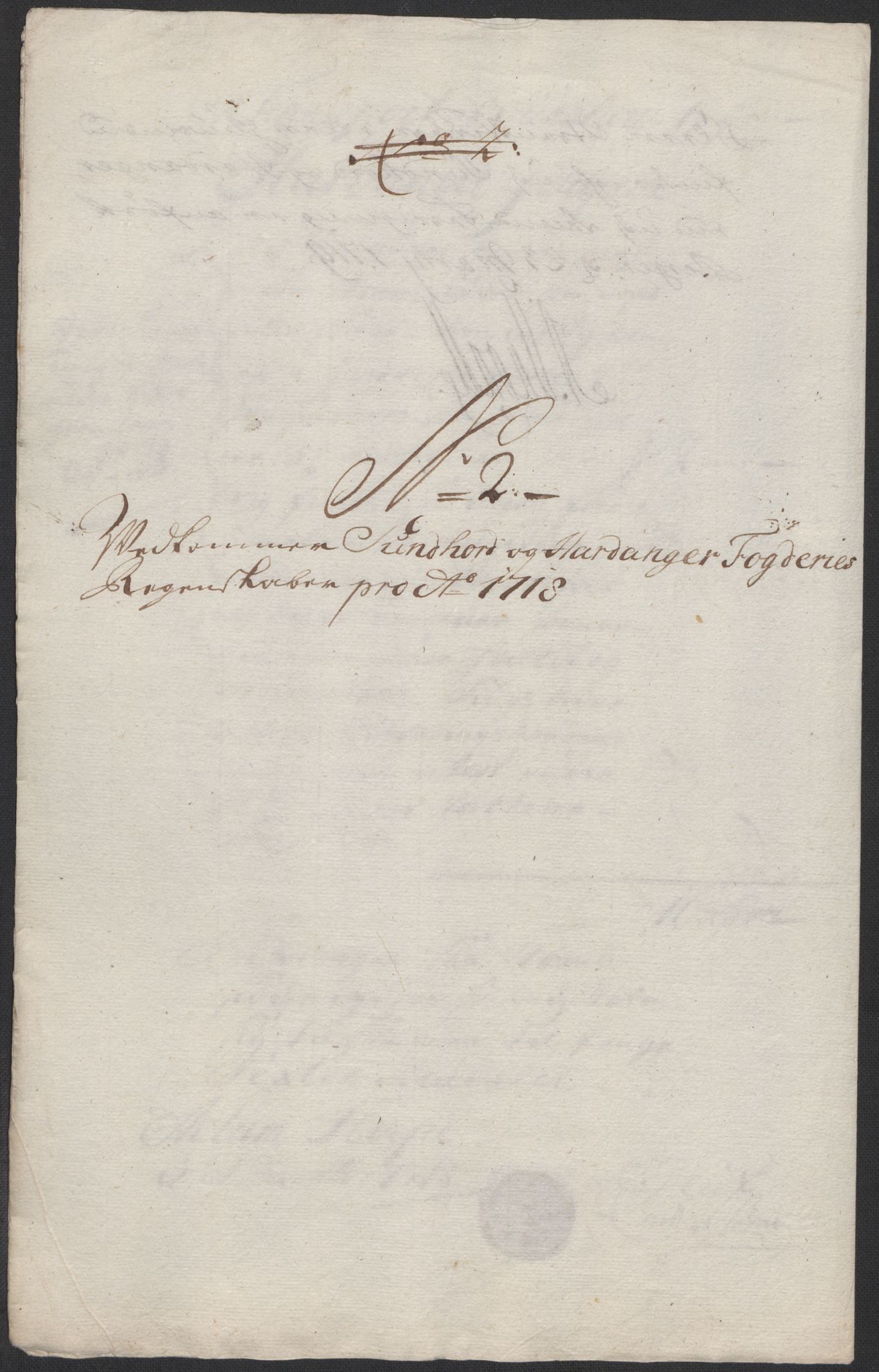 Rentekammeret inntil 1814, Reviderte regnskaper, Fogderegnskap, AV/RA-EA-4092/R48/L2995: Fogderegnskap Sunnhordland og Hardanger, 1718, p. 72