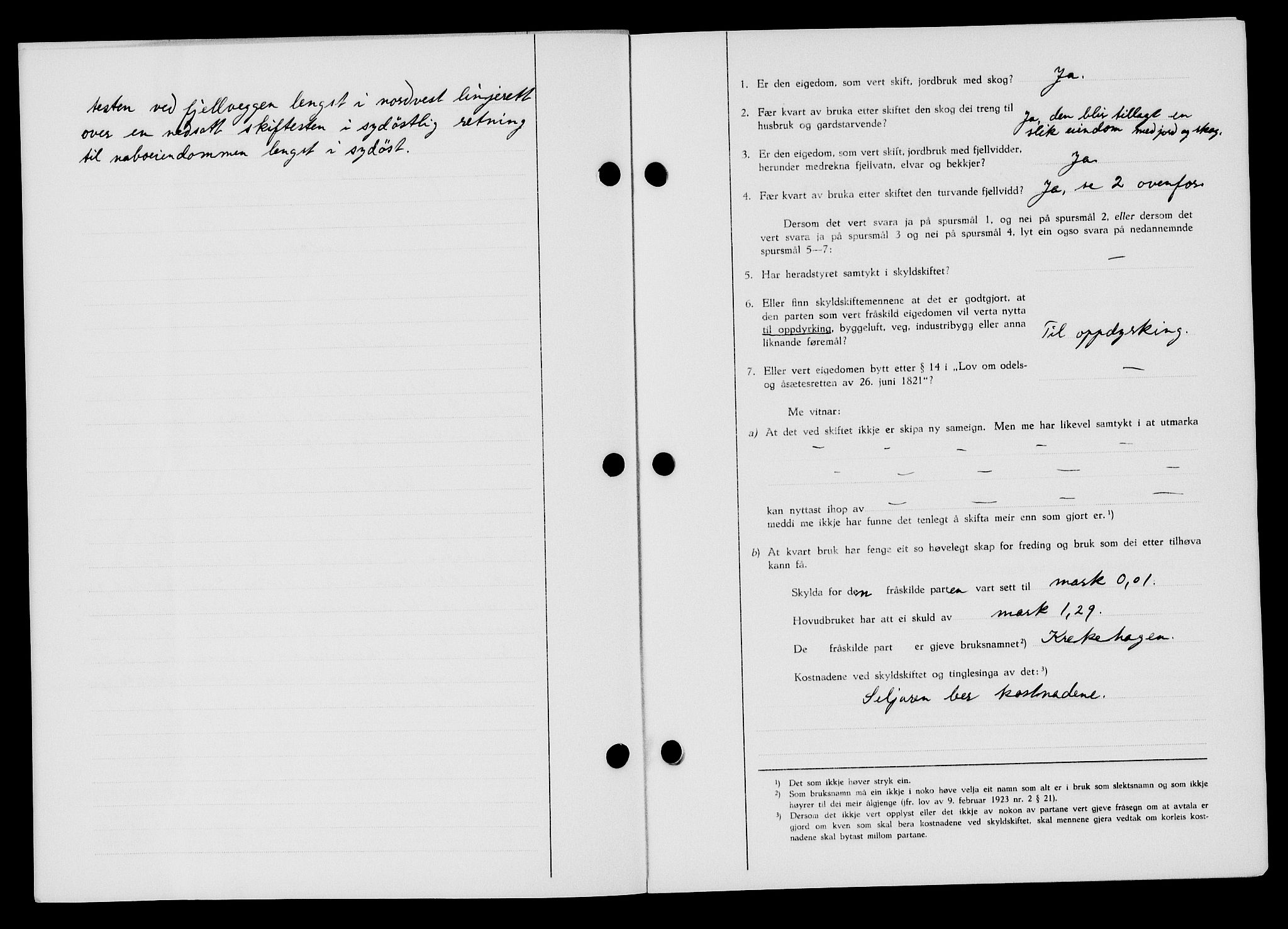 Flekkefjord sorenskriveri, AV/SAK-1221-0001/G/Gb/Gba/L0062: Mortgage book no. A-10, 1947-1947, Diary no: : 586/1947