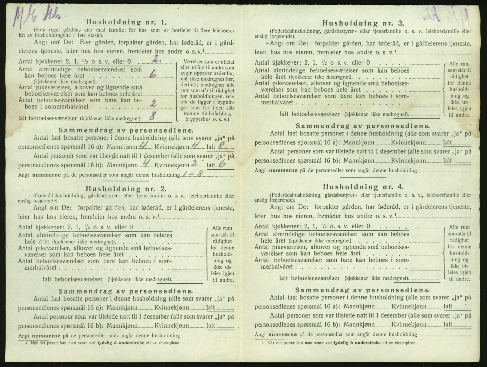 SAKO, 1920 census for Brunlanes, 1920, p. 498