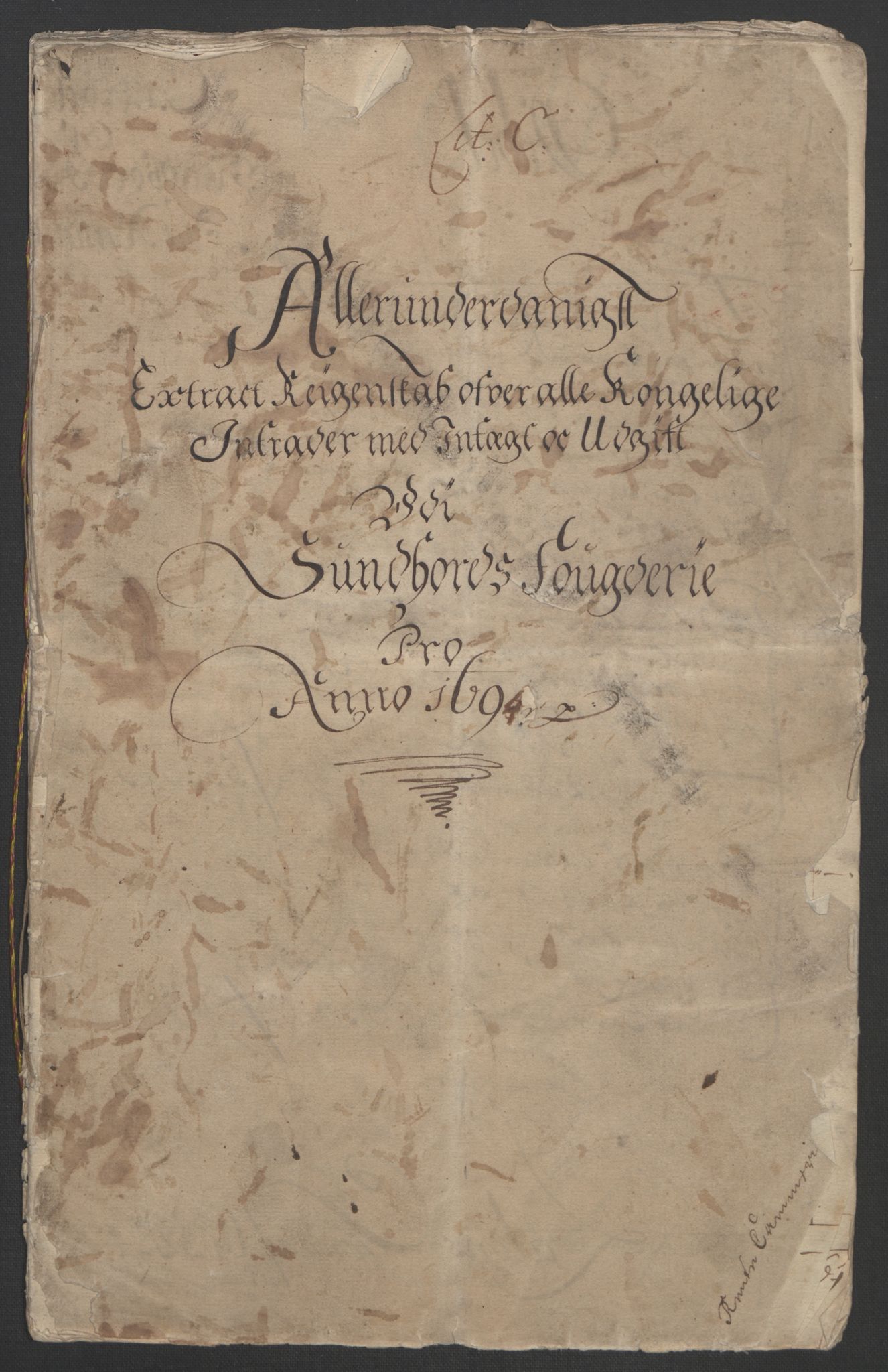 Rentekammeret inntil 1814, Reviderte regnskaper, Fogderegnskap, RA/EA-4092/R48/L2975: Fogderegnskap Sunnhordland og Hardanger, 1694, p. 4