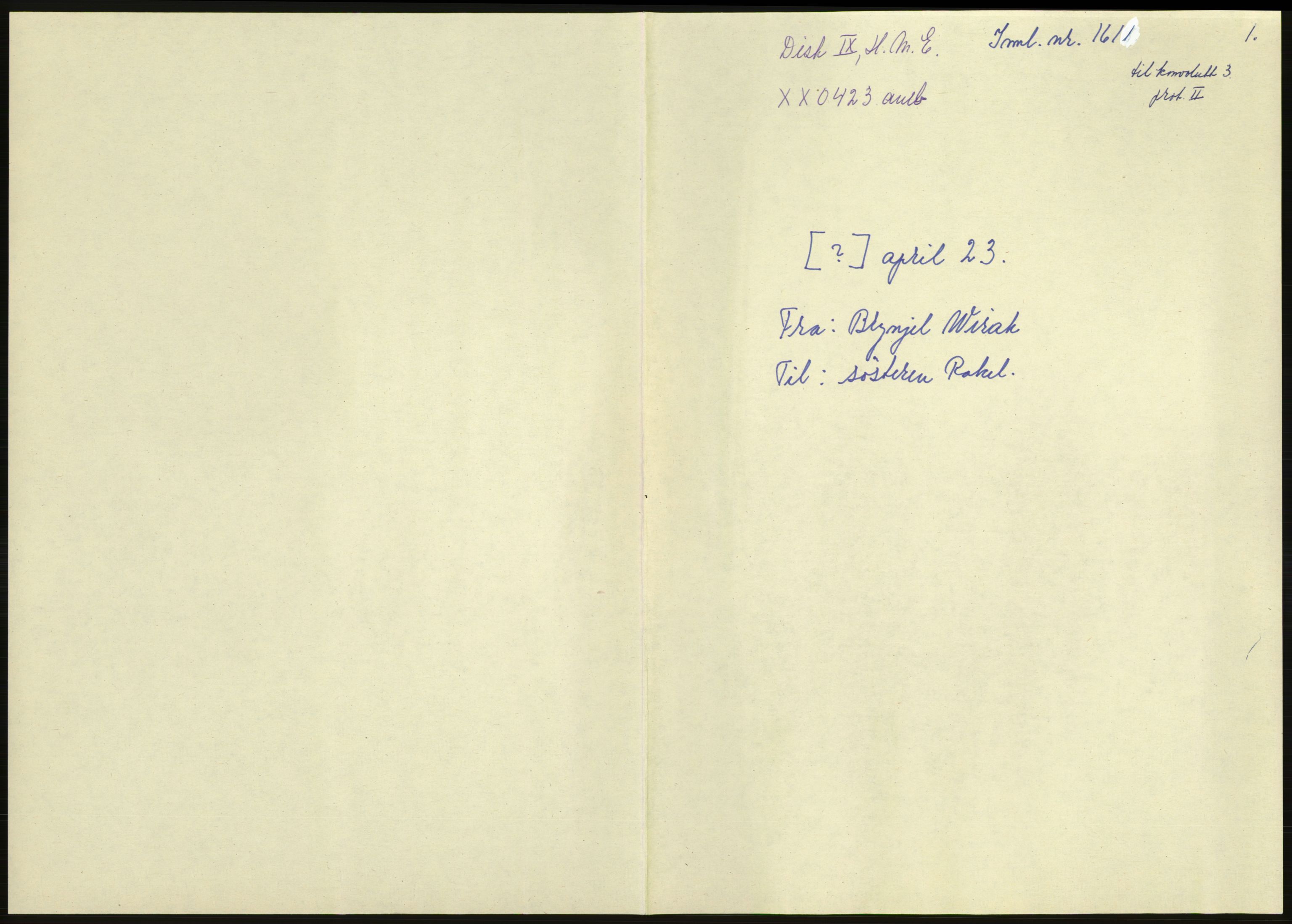 Samlinger til kildeutgivelse, Amerikabrevene, AV/RA-EA-4057/F/L0028: Innlån fra Vest-Agder , 1838-1914, p. 257