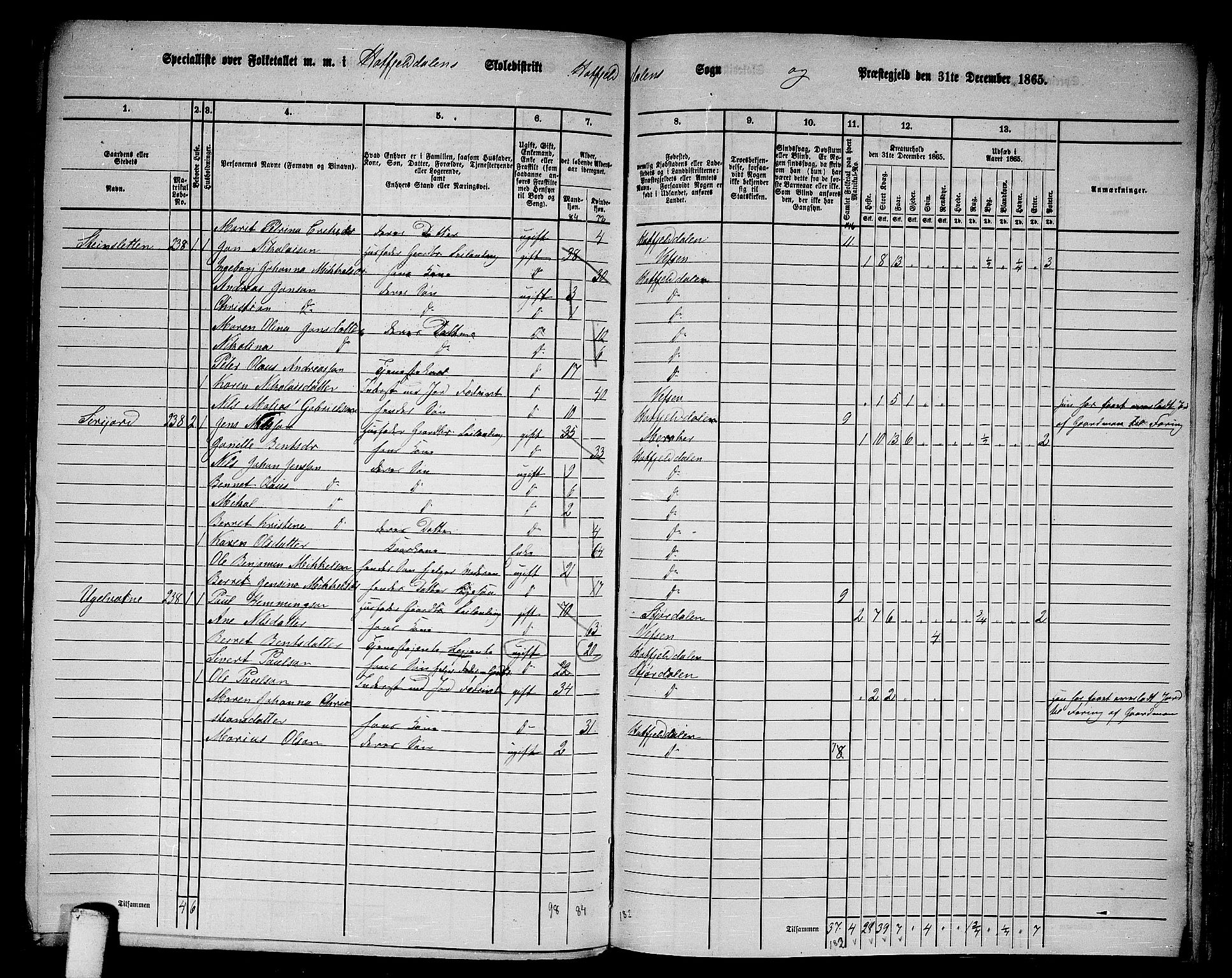 RA, 1865 census for Hattfjelldal, 1865, p. 11