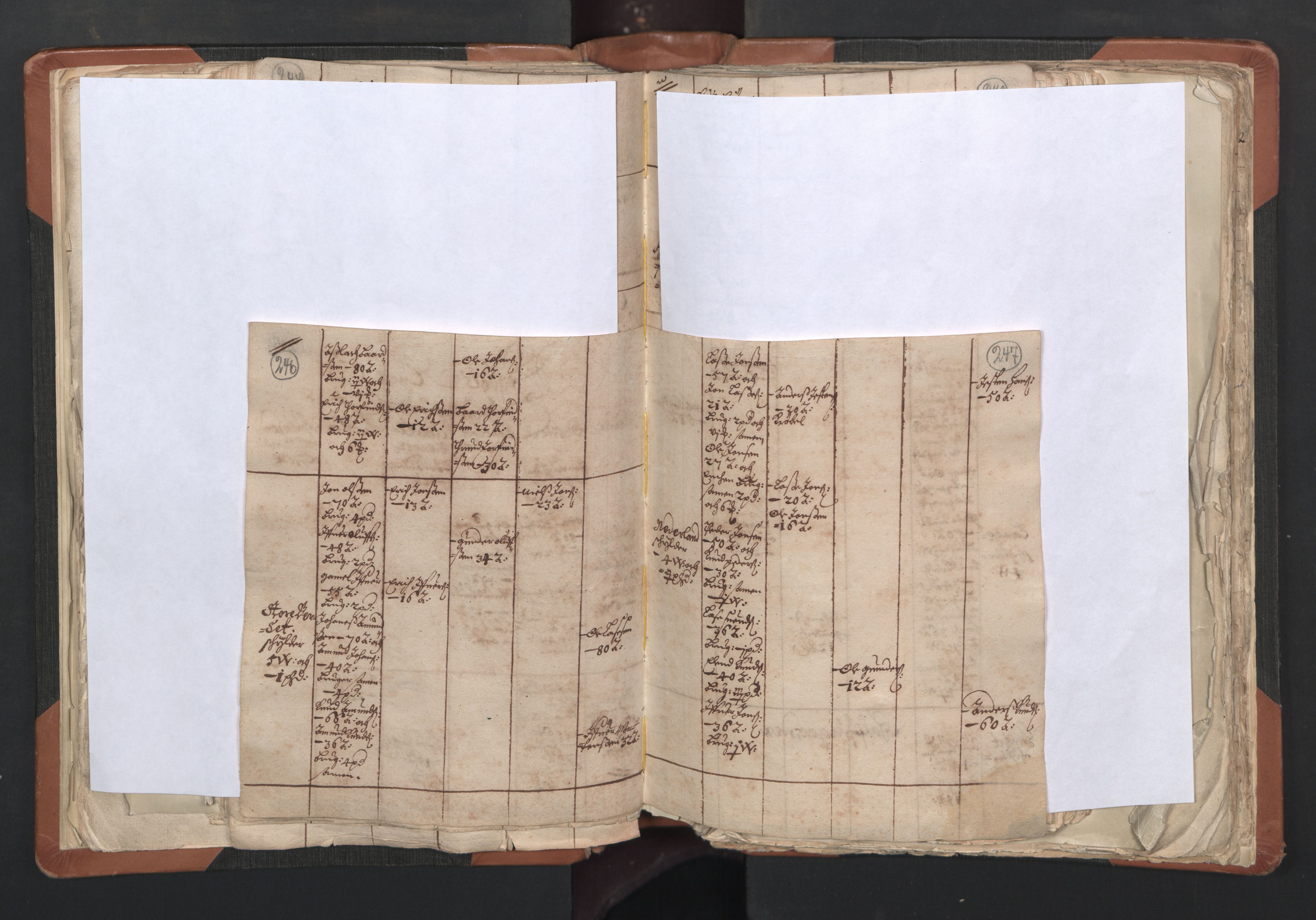 RA, Vicar's Census 1664-1666, no. 27: Romsdal deanery, 1664-1666, p. 246-247