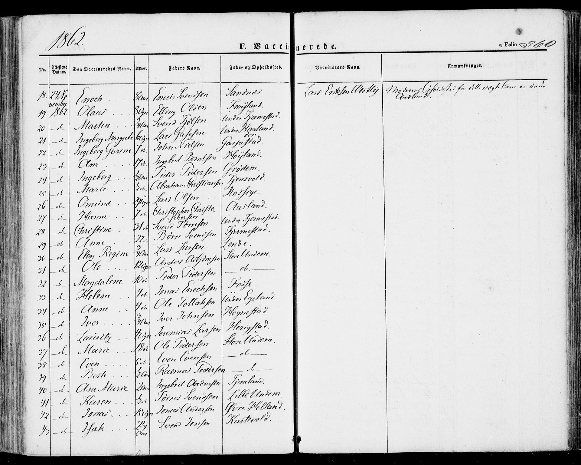 Lye sokneprestkontor, AV/SAST-A-101794/001/30BA/L0007: Parish register (official) no. A 6, 1856-1871, p. 360