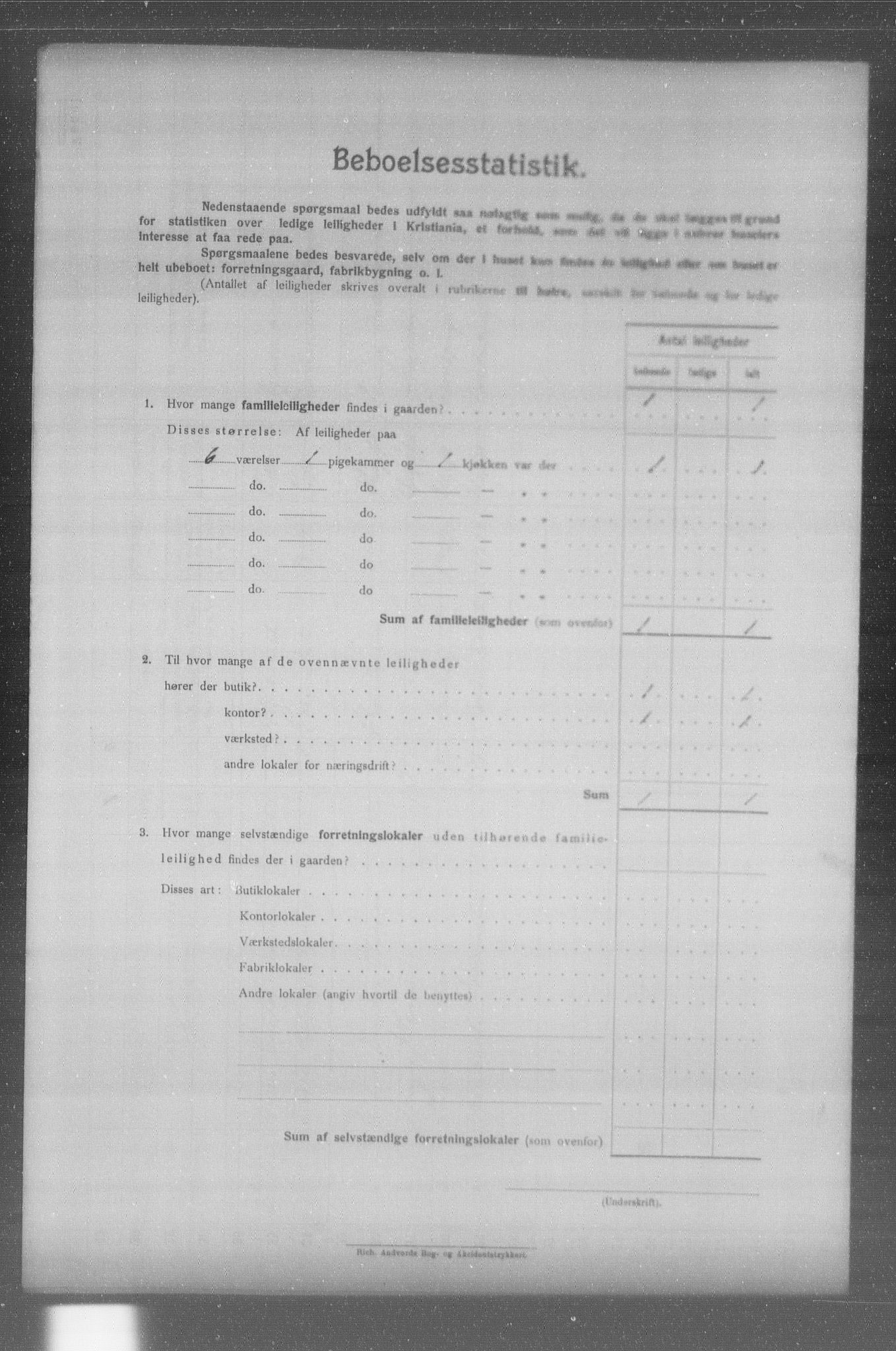 OBA, Municipal Census 1904 for Kristiania, 1904, p. 7288