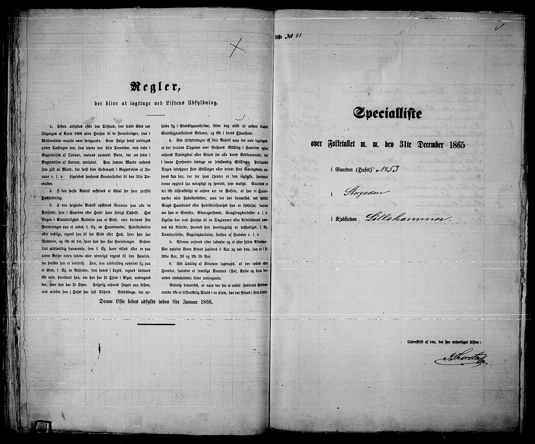 RA, 1865 census for Fåberg/Lillehammer, 1865, p. 168