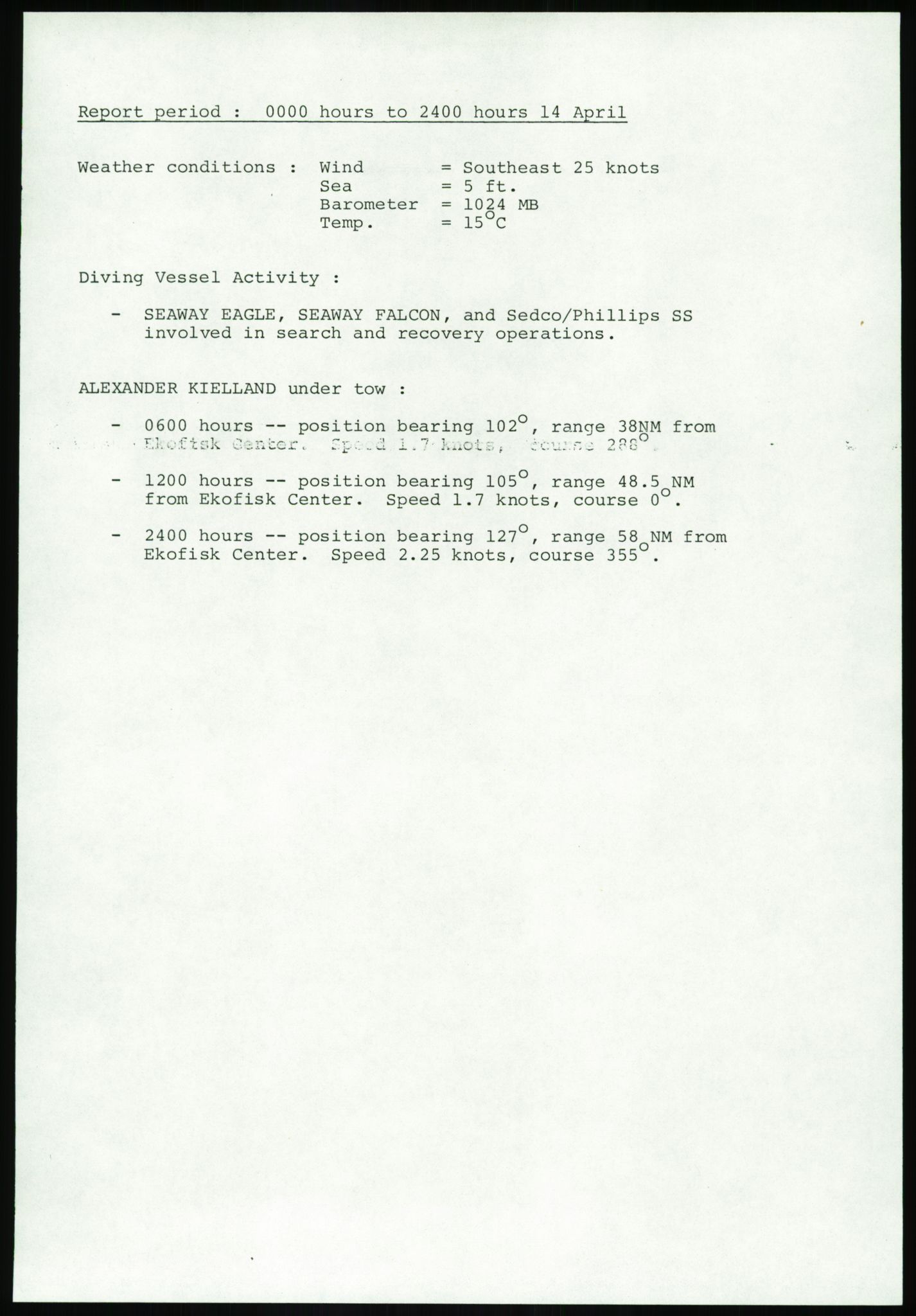 Justisdepartementet, Granskningskommisjonen ved Alexander Kielland-ulykken 27.3.1980, AV/RA-S-1165/D/L0017: P Hjelpefartøy (Doku.liste + P1-P6 av 6)/Q Hovedredningssentralen (Q0-Q27 av 27), 1980-1981, p. 124