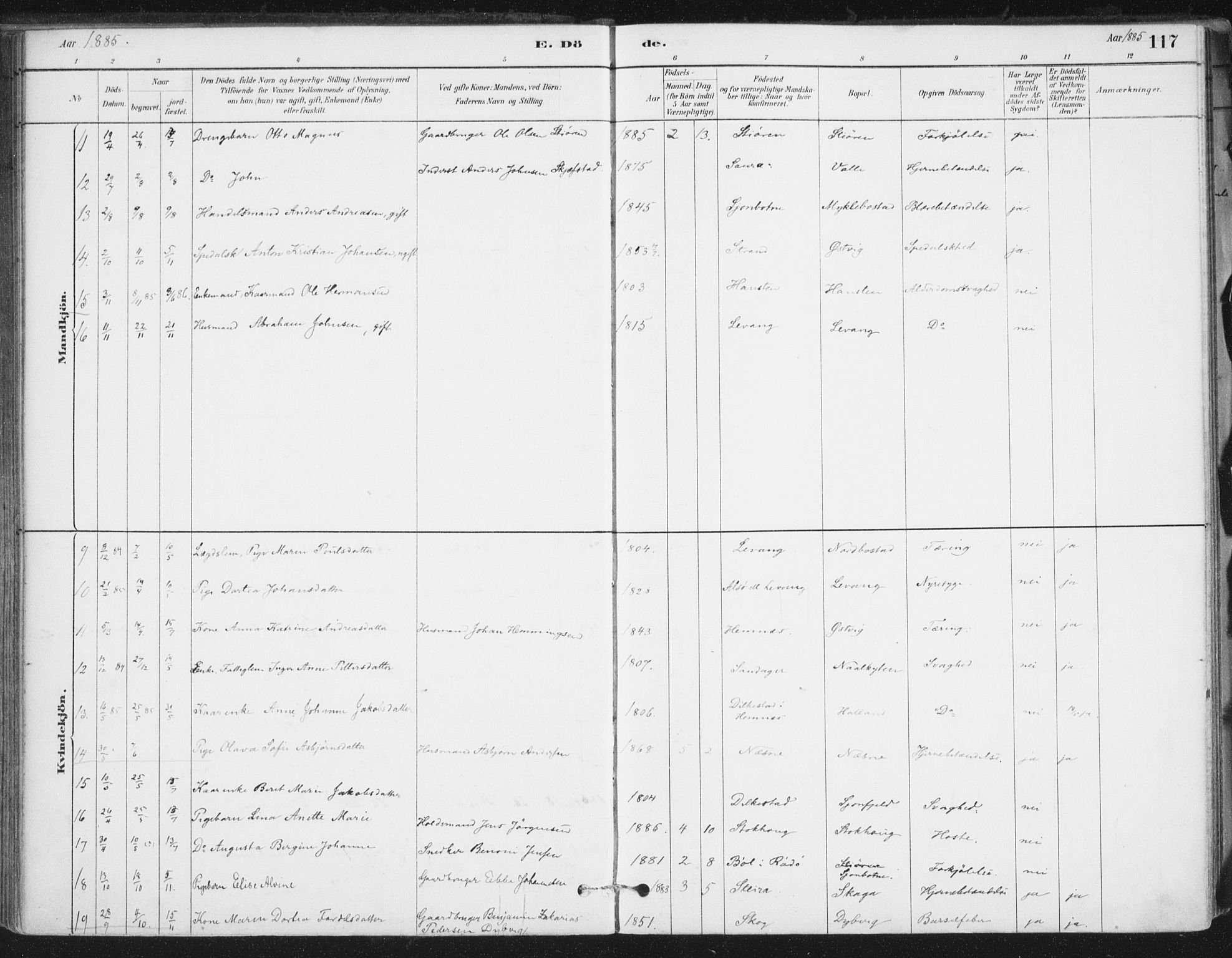 Ministerialprotokoller, klokkerbøker og fødselsregistre - Nordland, AV/SAT-A-1459/838/L0553: Parish register (official) no. 838A11, 1880-1910, p. 117