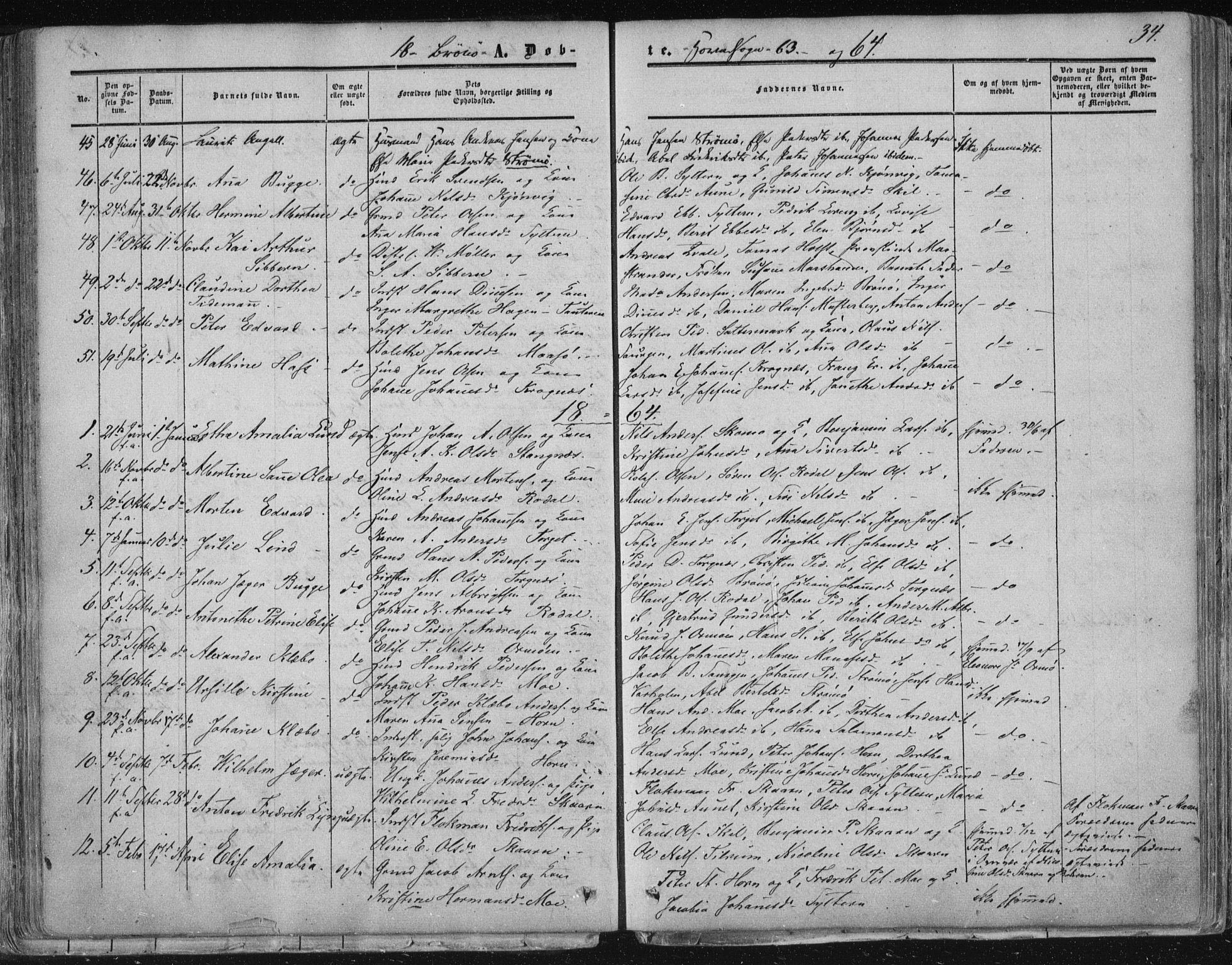 Ministerialprotokoller, klokkerbøker og fødselsregistre - Nordland, SAT/A-1459/813/L0198: Parish register (official) no. 813A08, 1834-1874, p. 34