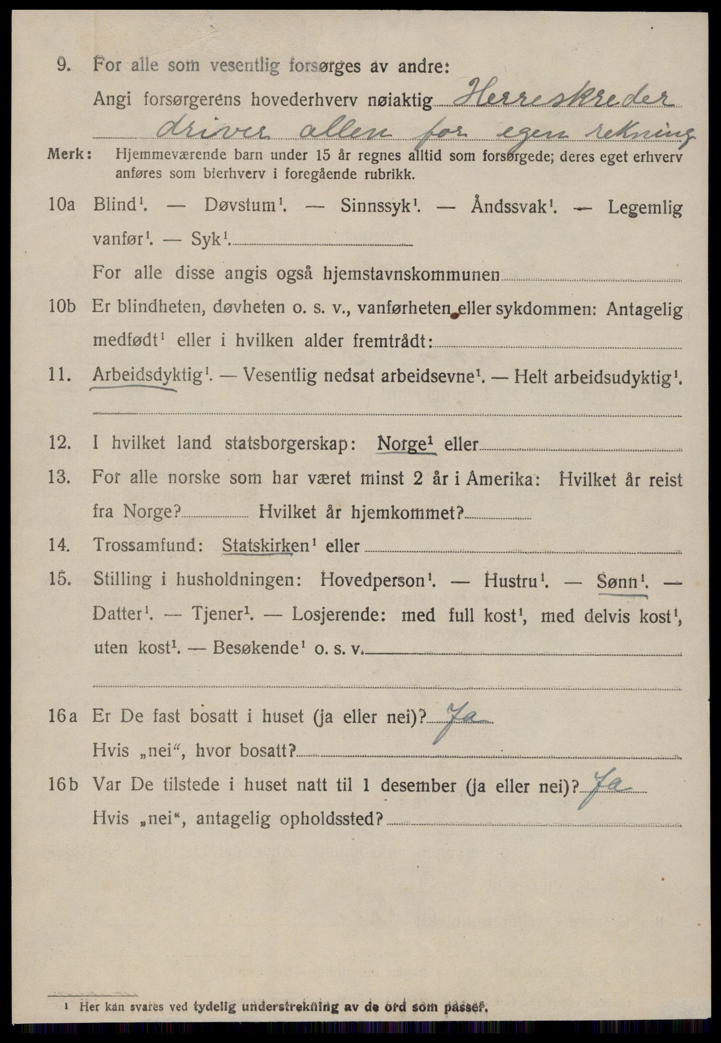 SAT, 1920 census for Surnadal, 1920, p. 4944