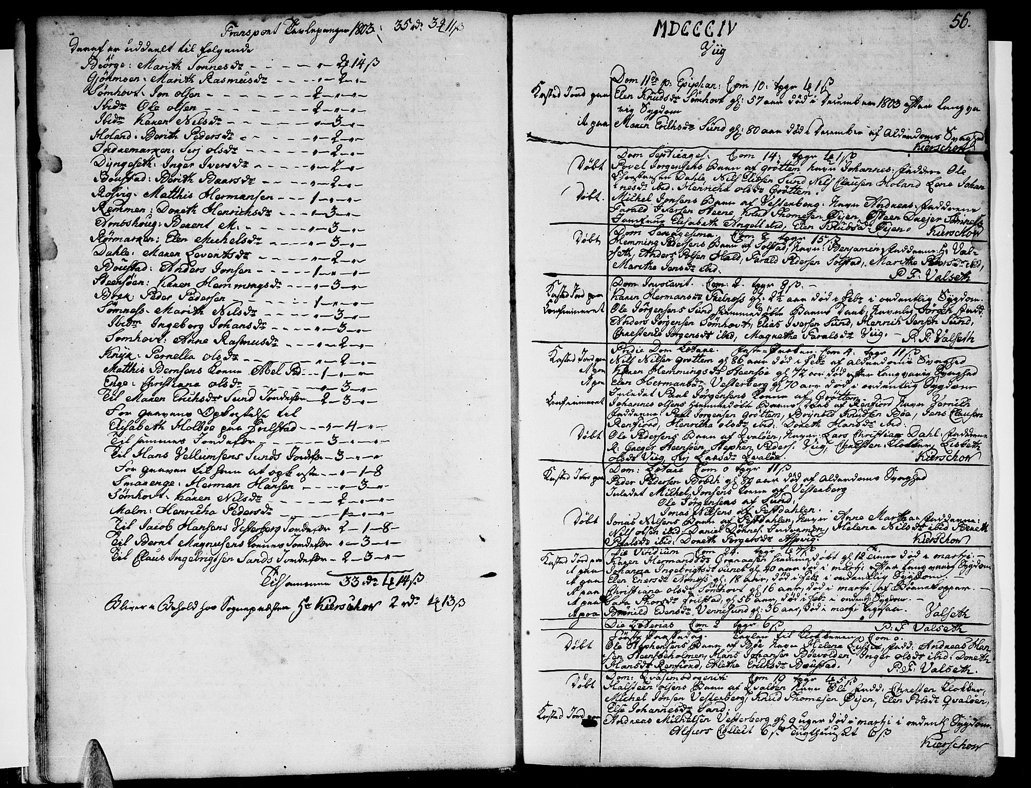 Ministerialprotokoller, klokkerbøker og fødselsregistre - Nordland, SAT/A-1459/812/L0174: Parish register (official) no. 812A03, 1801-1819, p. 56
