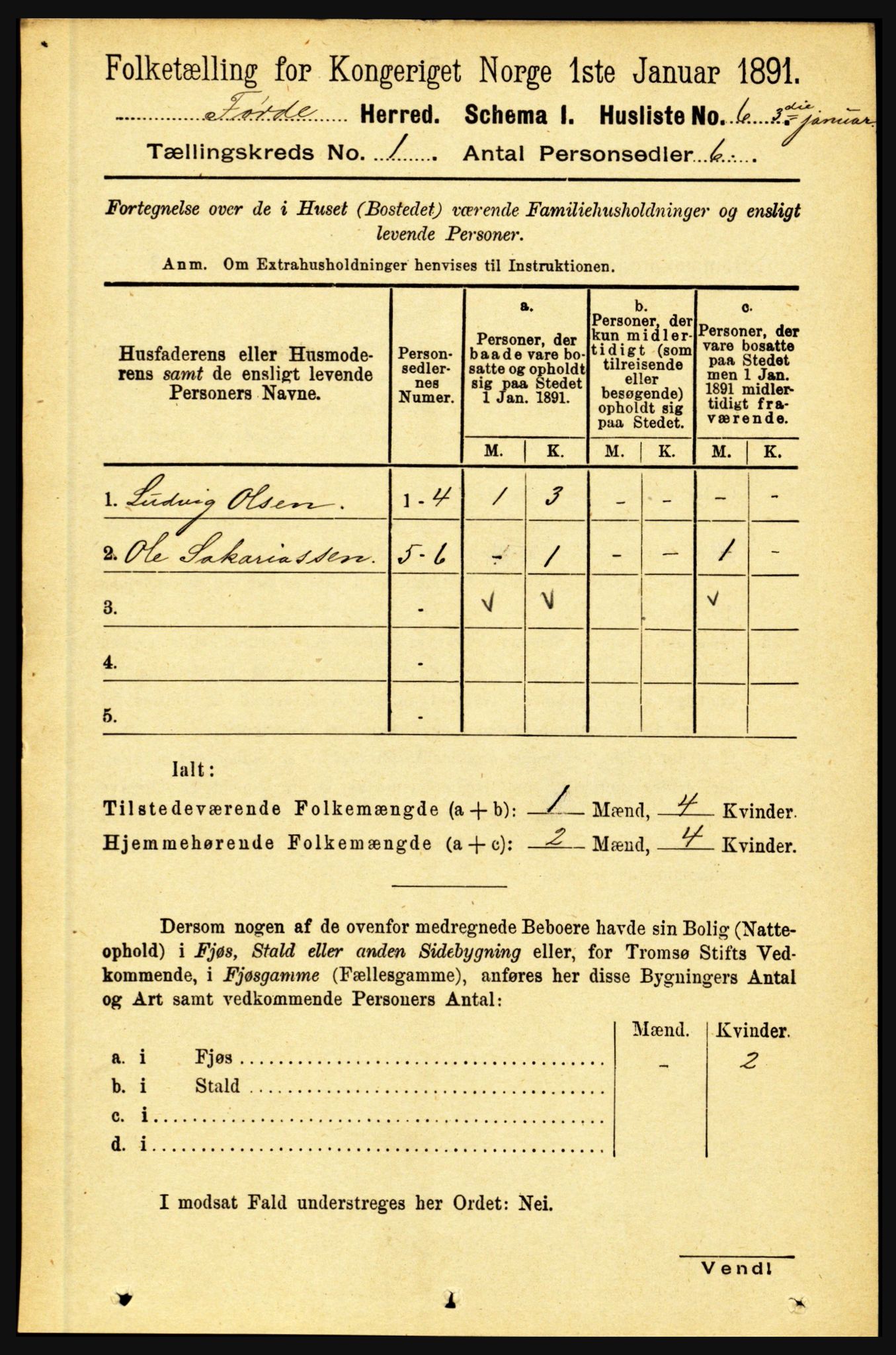 RA, 1891 census for 1432 Førde, 1891, p. 49