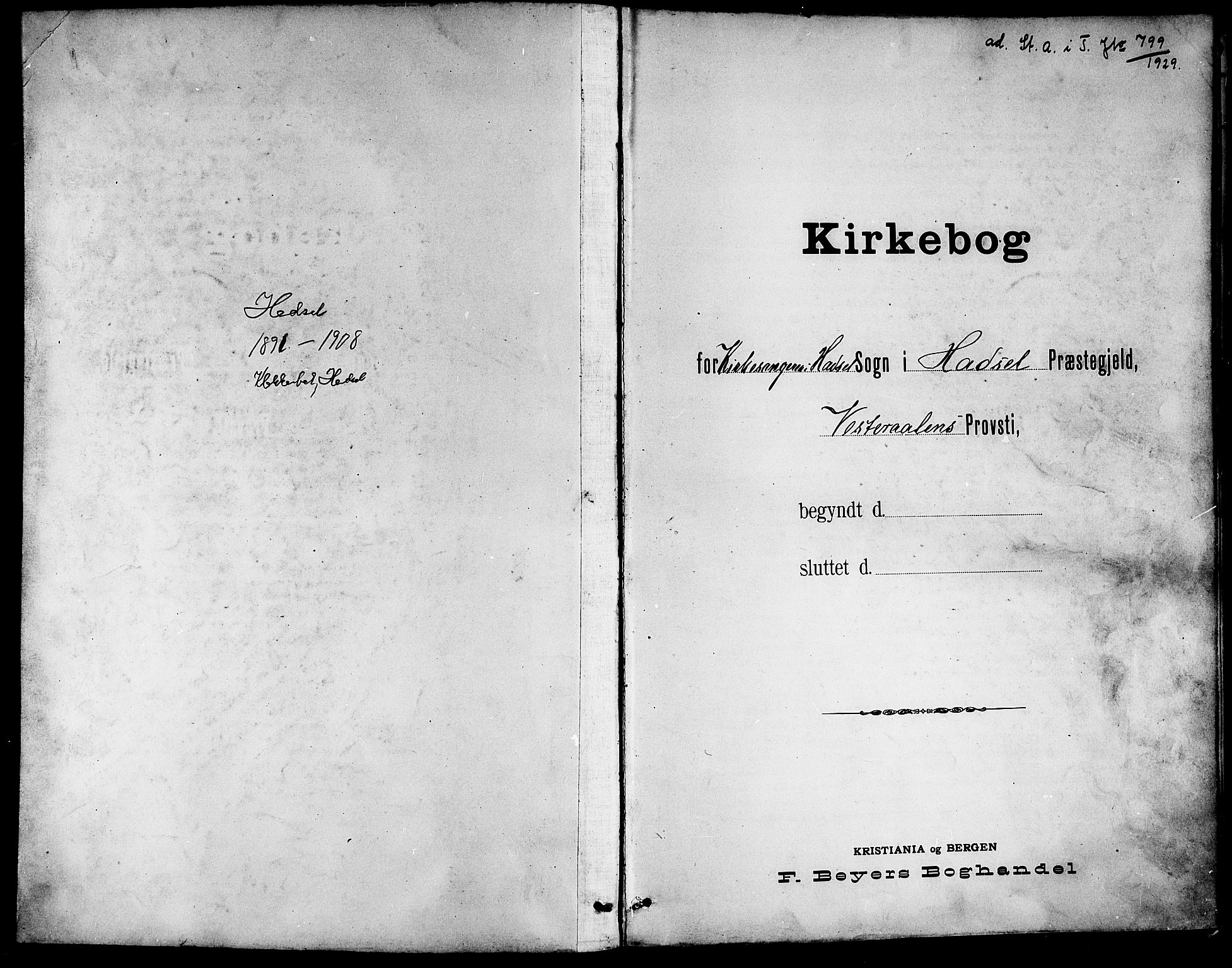 Ministerialprotokoller, klokkerbøker og fødselsregistre - Nordland, SAT/A-1459/888/L1268: Parish register (copy) no. 888C06, 1891-1908