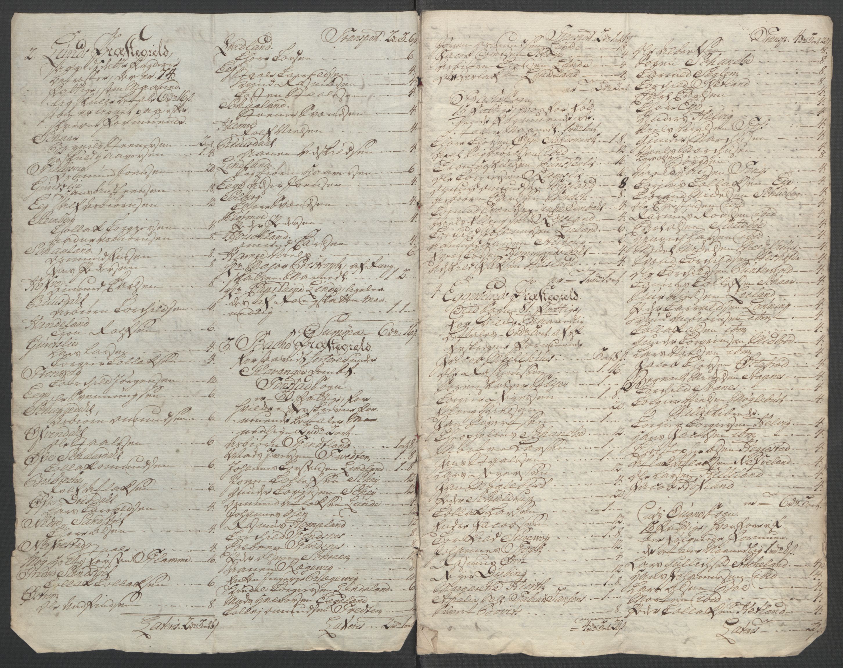 Rentekammeret inntil 1814, Reviderte regnskaper, Fogderegnskap, RA/EA-4092/R46/L2835: Ekstraskatten Jæren og Dalane, 1762-1764, p. 362