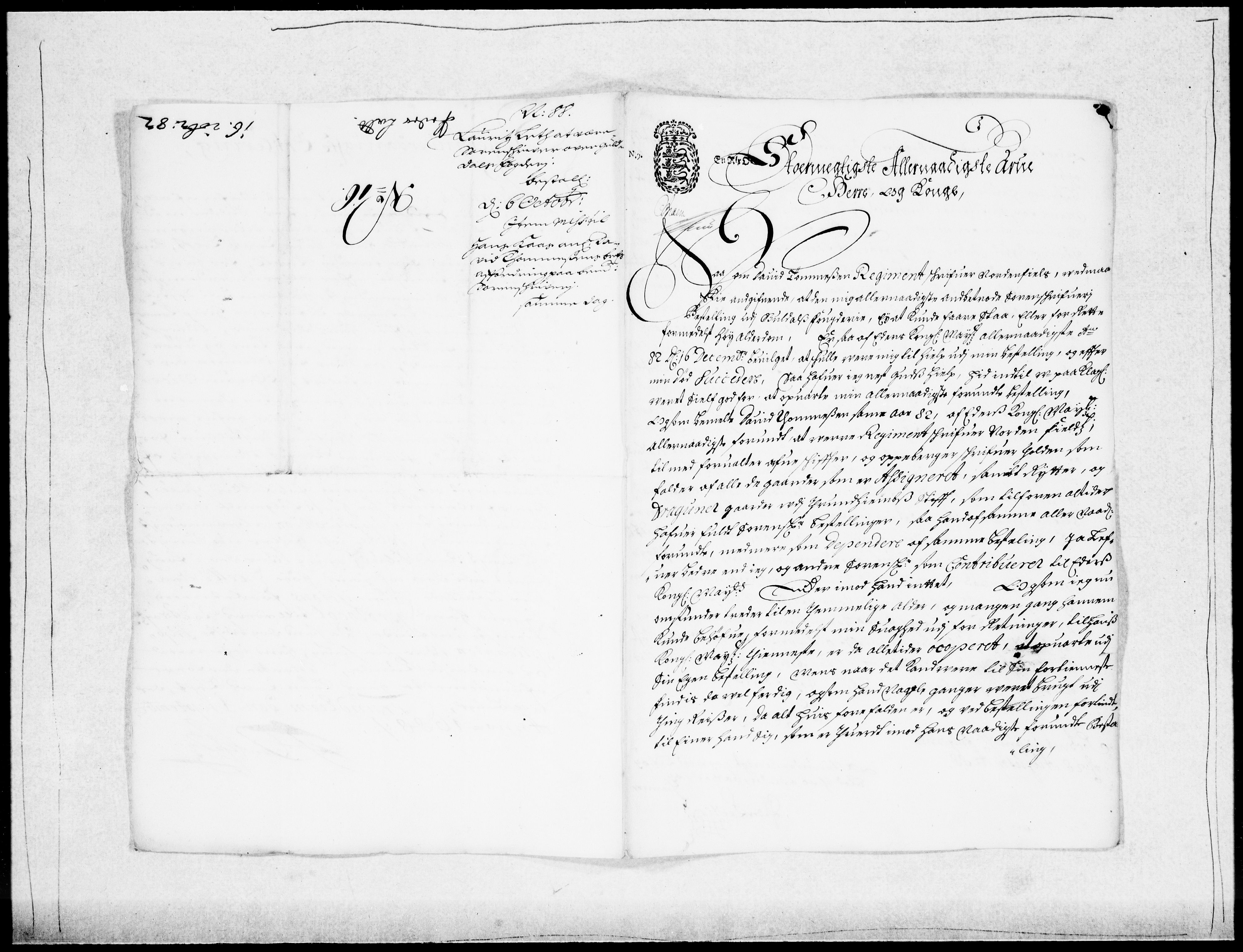 Danske Kanselli 1572-1799, RA/EA-3023/F/Fc/Fcc/Fcca/L0042: Norske innlegg 1572-1799, 1688-1689, p. 73