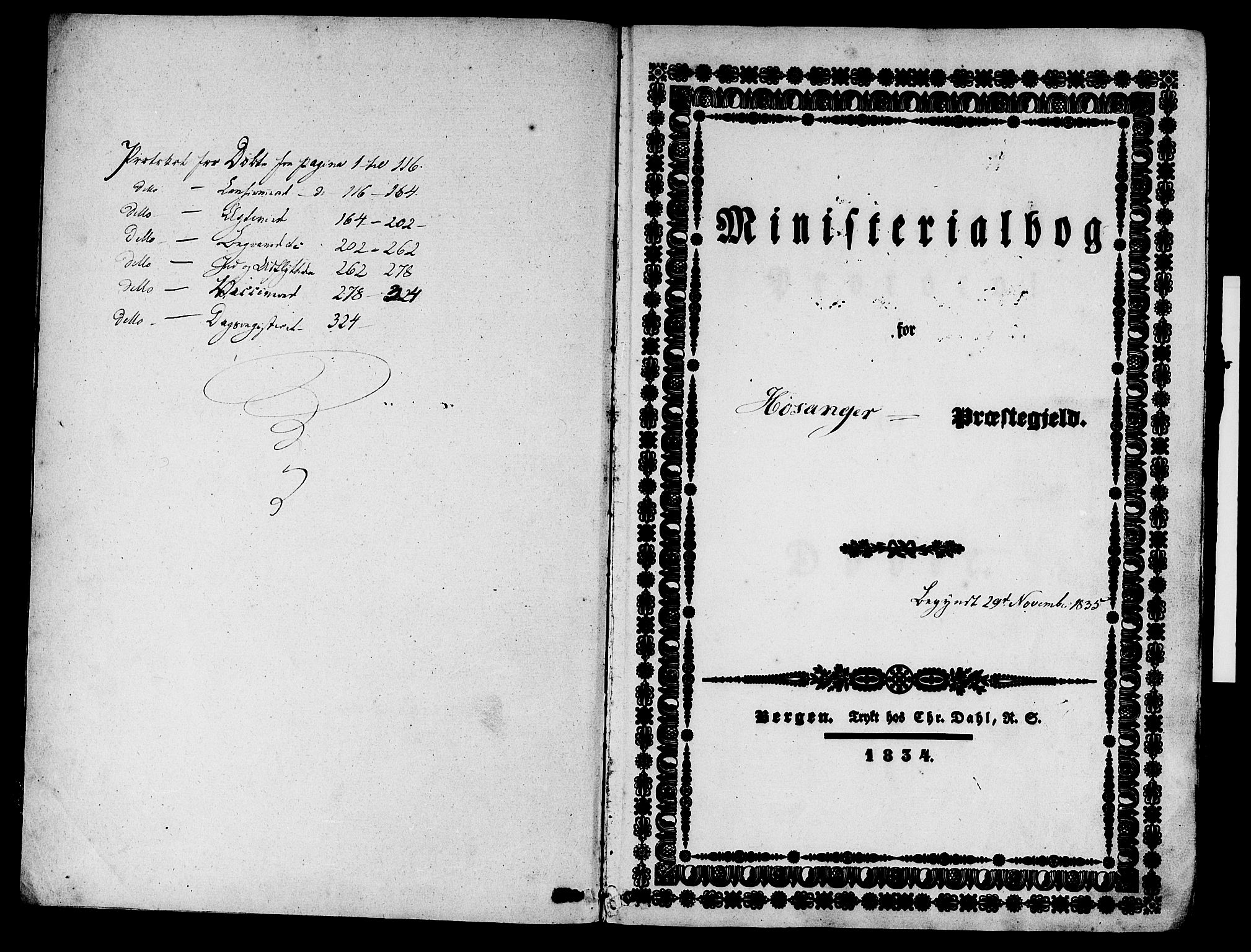 Hosanger sokneprestembete, SAB/A-75801/H/Haa: Parish register (official) no. A 7, 1835-1848