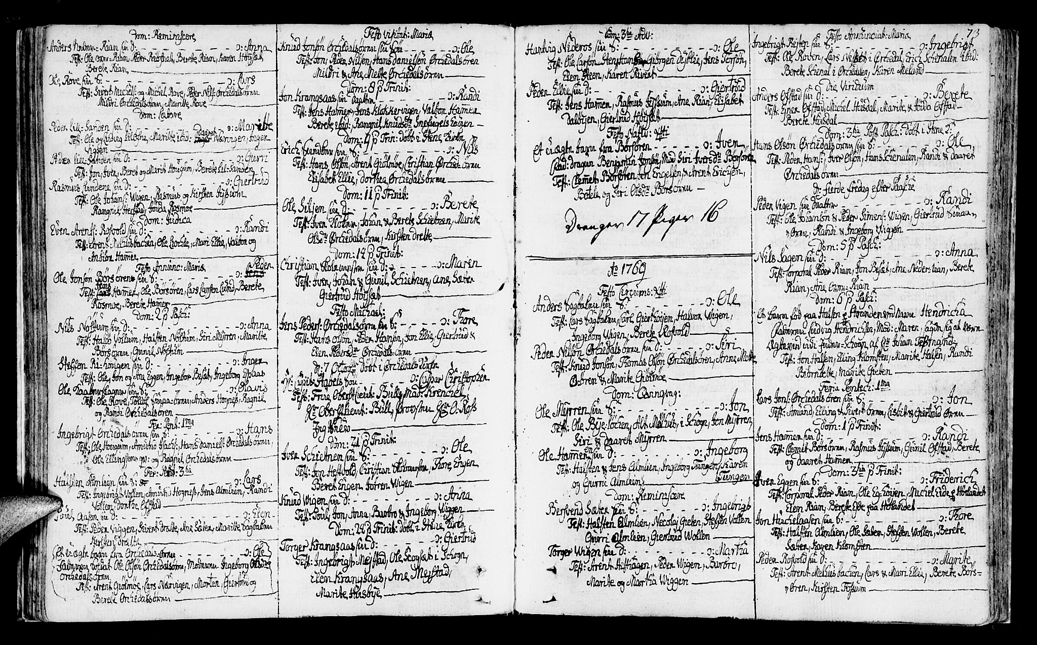 Ministerialprotokoller, klokkerbøker og fødselsregistre - Sør-Trøndelag, SAT/A-1456/665/L0768: Parish register (official) no. 665A03, 1754-1803, p. 73