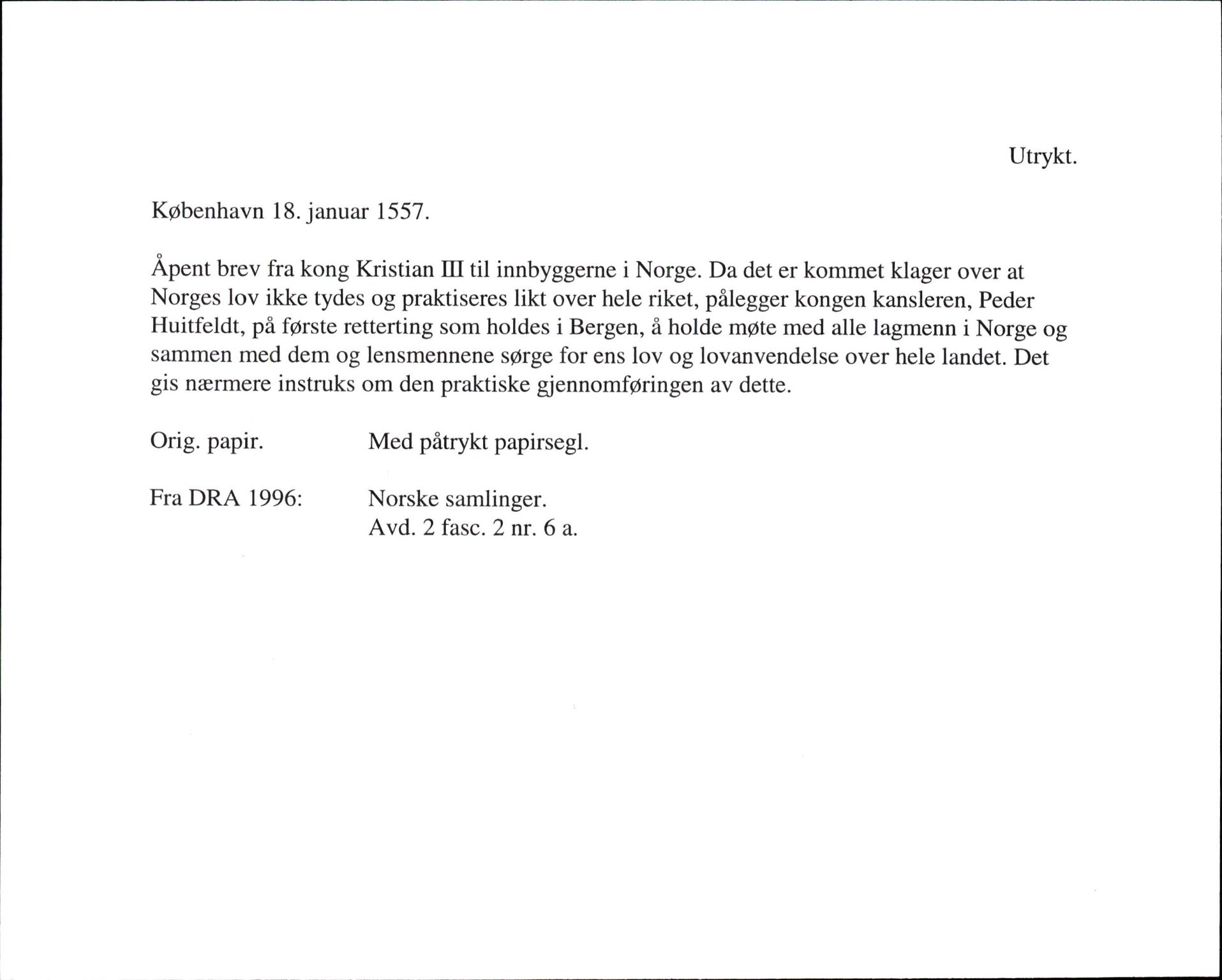 Riksarkivets diplomsamling, AV/RA-EA-5965/F35/F35f/L0002: Regestsedler: Diplomer fra DRA 1937 og 1996, p. 817