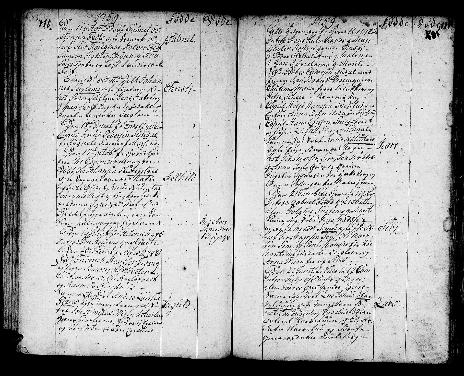 Kvinnherad sokneprestembete, AV/SAB-A-76401/H/Haa: Parish register (official) no. A 3, 1754-1777, p. 110-111