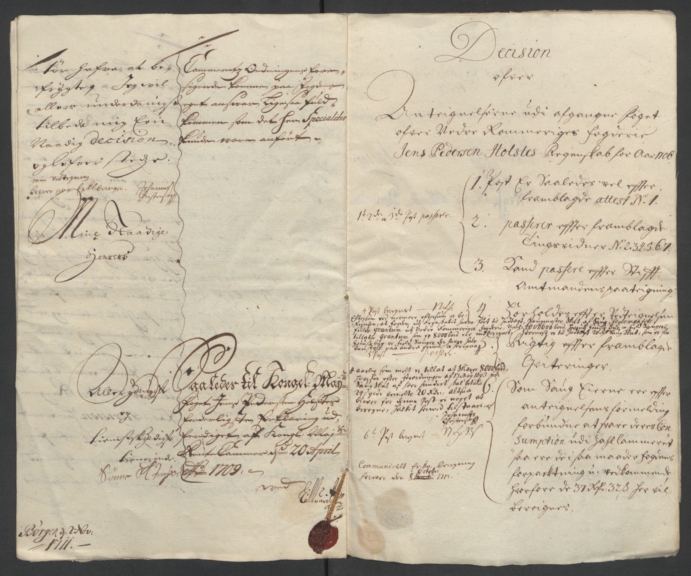 Rentekammeret inntil 1814, Reviderte regnskaper, Fogderegnskap, AV/RA-EA-4092/R11/L0590: Fogderegnskap Nedre Romerike, 1706-1707, p. 172