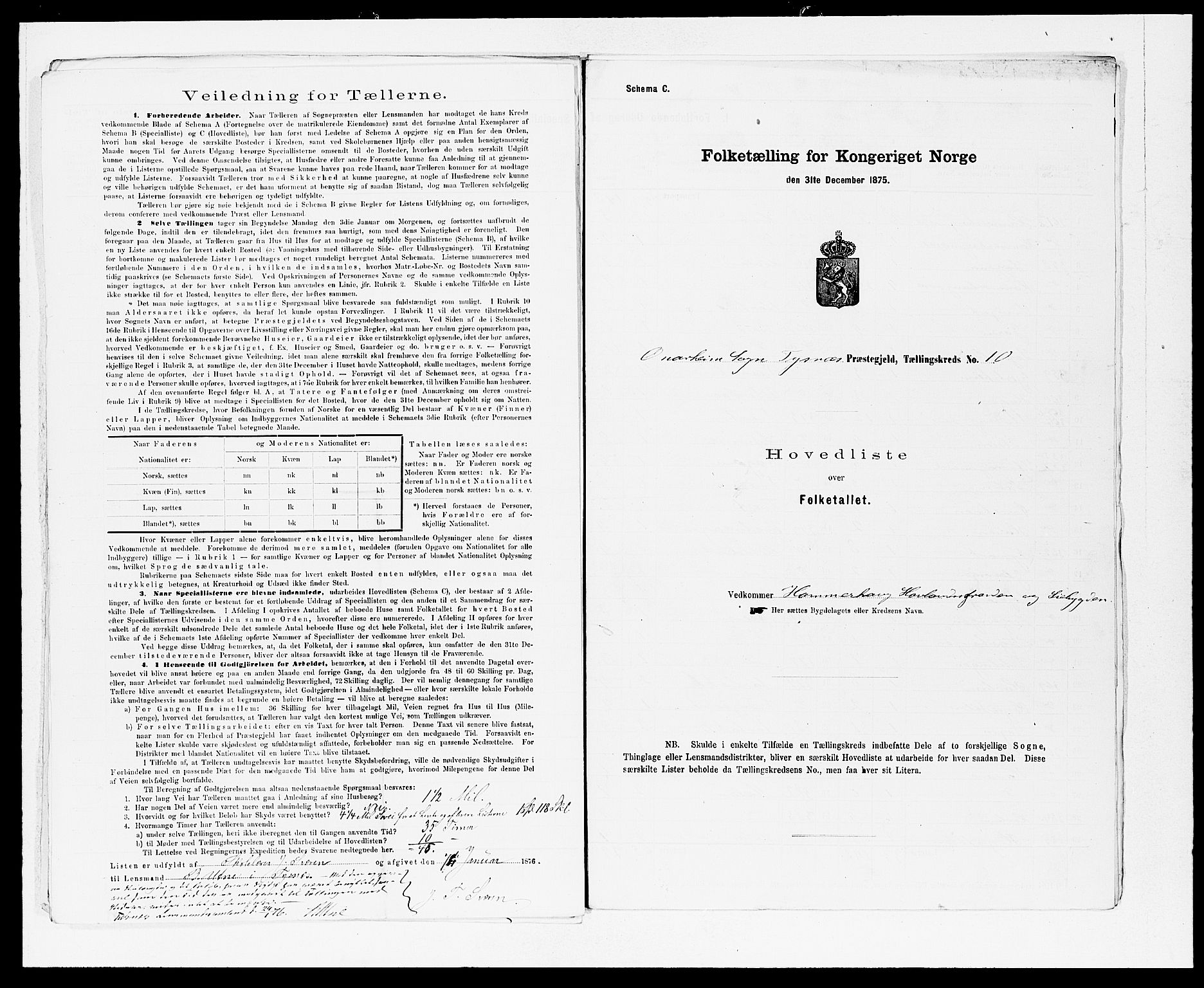 SAB, 1875 census for 1223P Tysnes, 1875, p. 22