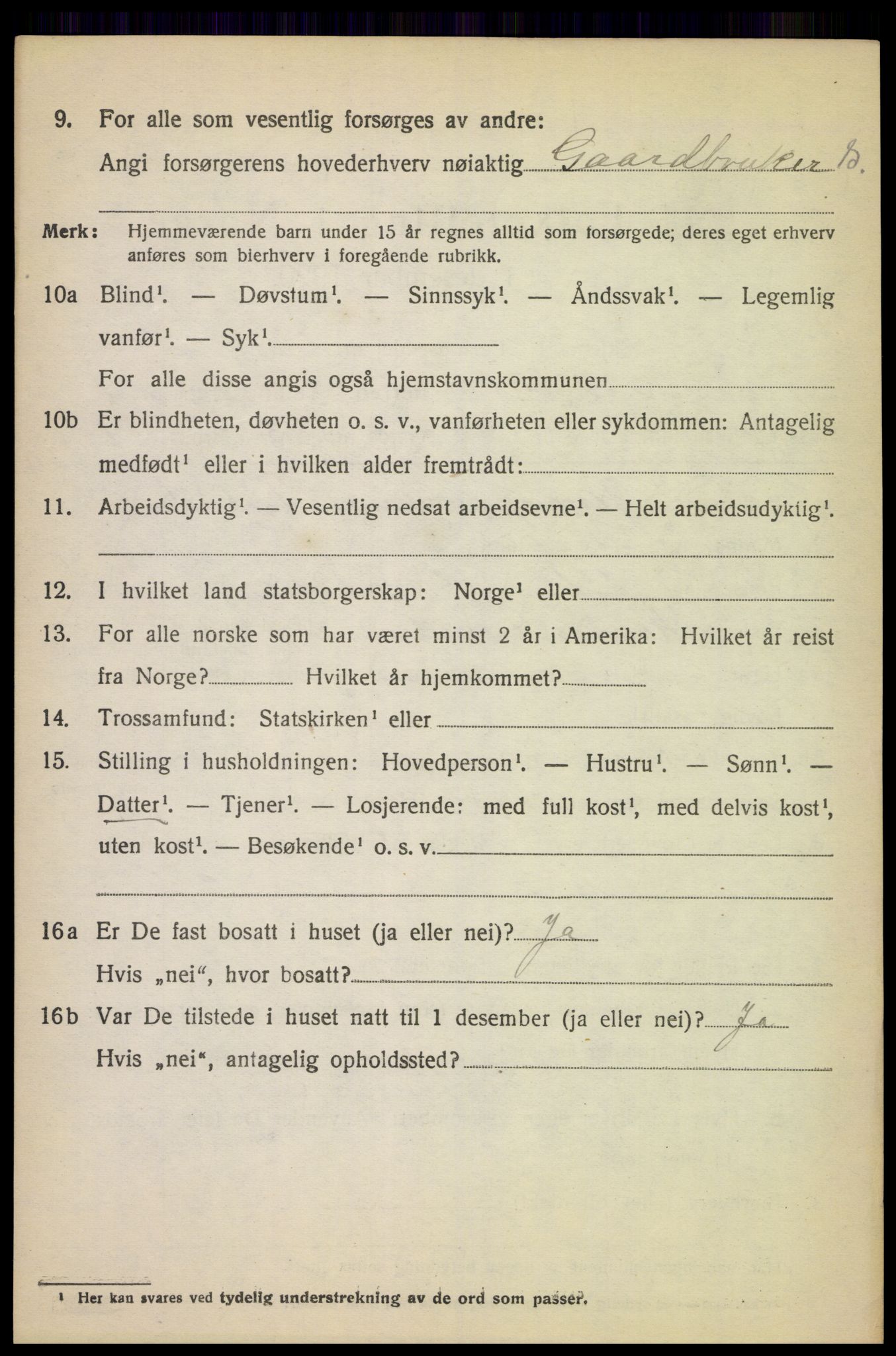 SAK, 1920 census for Randesund, 1920, p. 1057