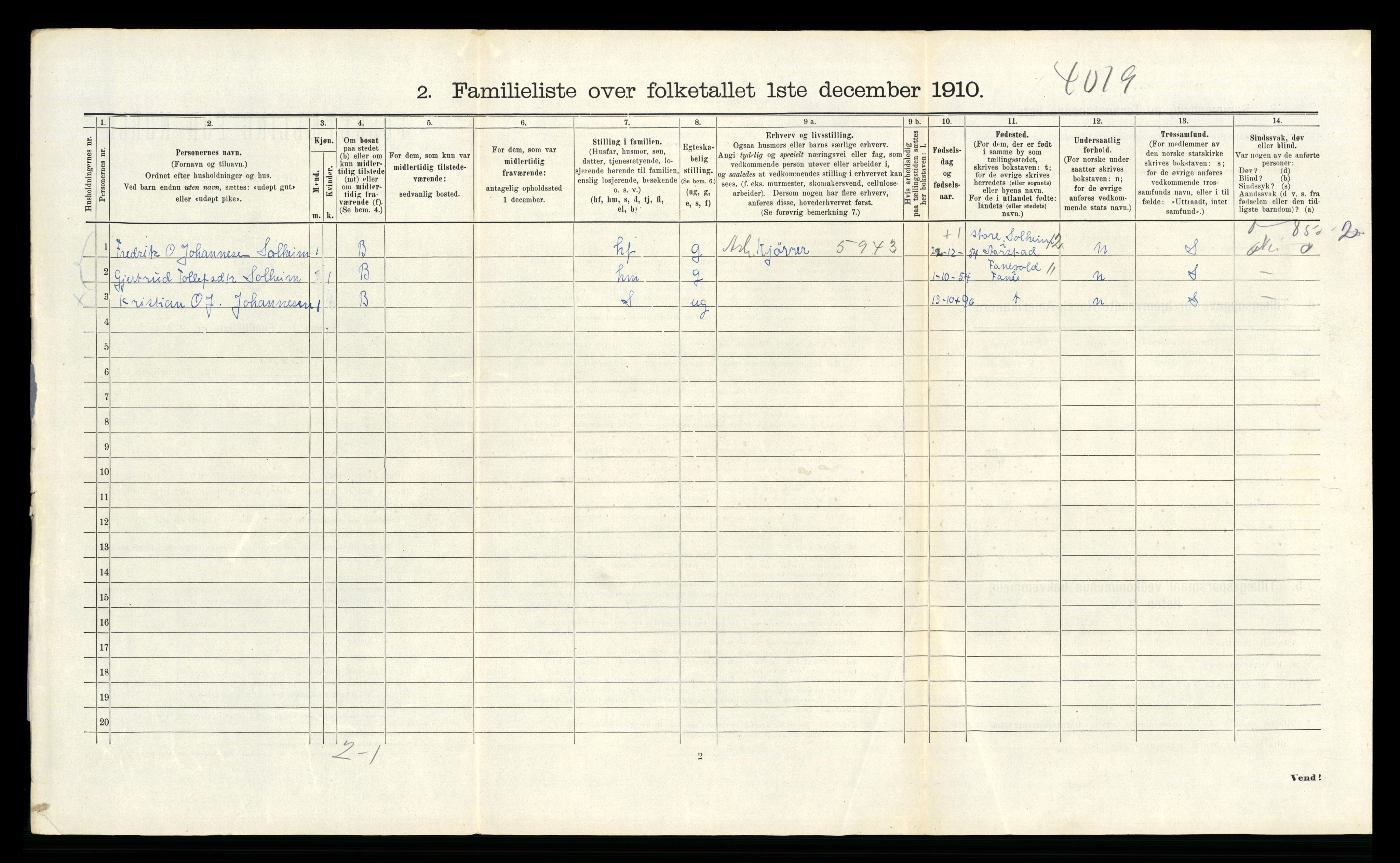 RA, 1910 census for Bergen, 1910, p. 31572