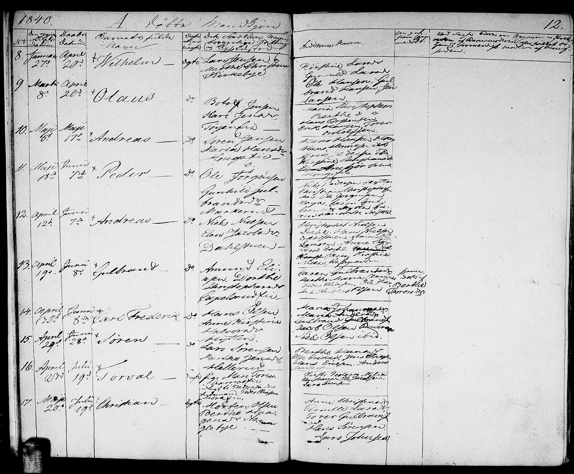 Nittedal prestekontor Kirkebøker, AV/SAO-A-10365a/F/Fa/L0004: Parish register (official) no. I 4, 1836-1849, p. 12