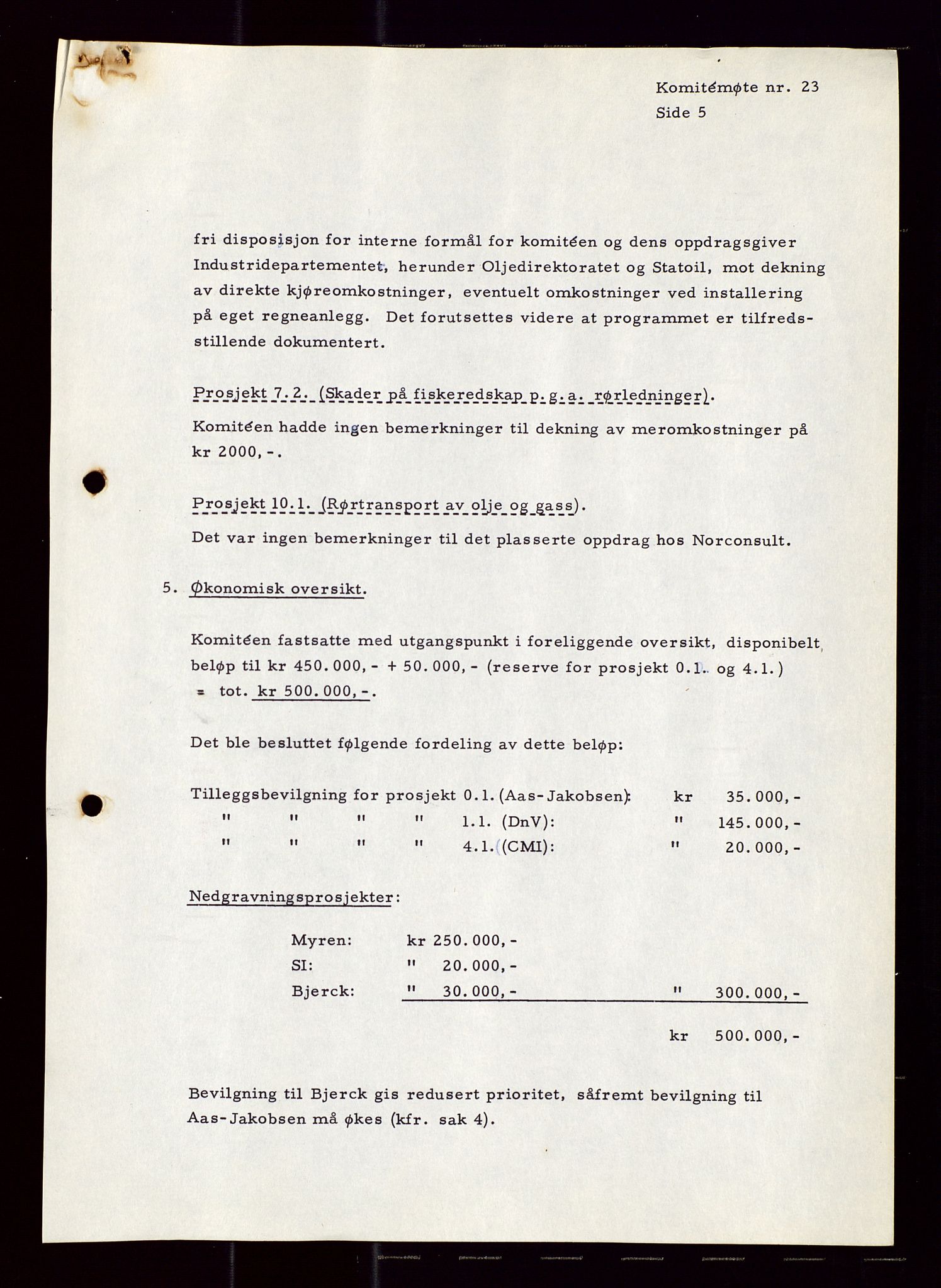 Industridepartementet, Oljekontoret, AV/SAST-A-101348/Di/L0001: DWP, møter juni - november, komiteemøter nr. 19 - 26, 1973-1974, p. 613