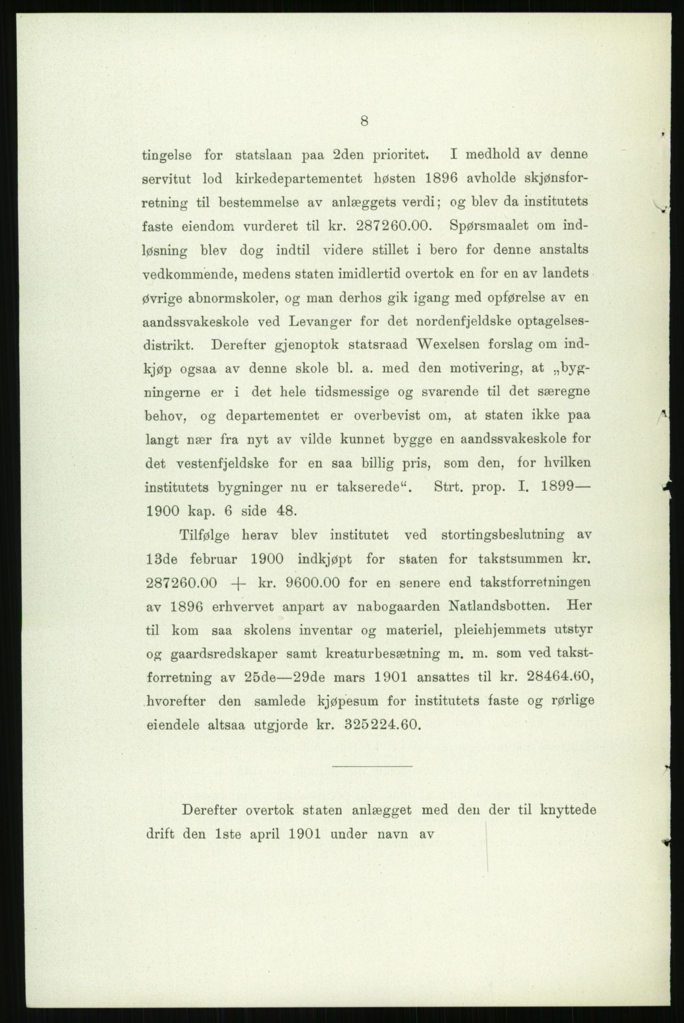 Kirke- og undervisningsdepartementet, 1. skolekontor D, RA/S-1021/F/Fh/Fhr/L0098: Eikelund off. skole for evneveike, 1897-1947, p. 1125