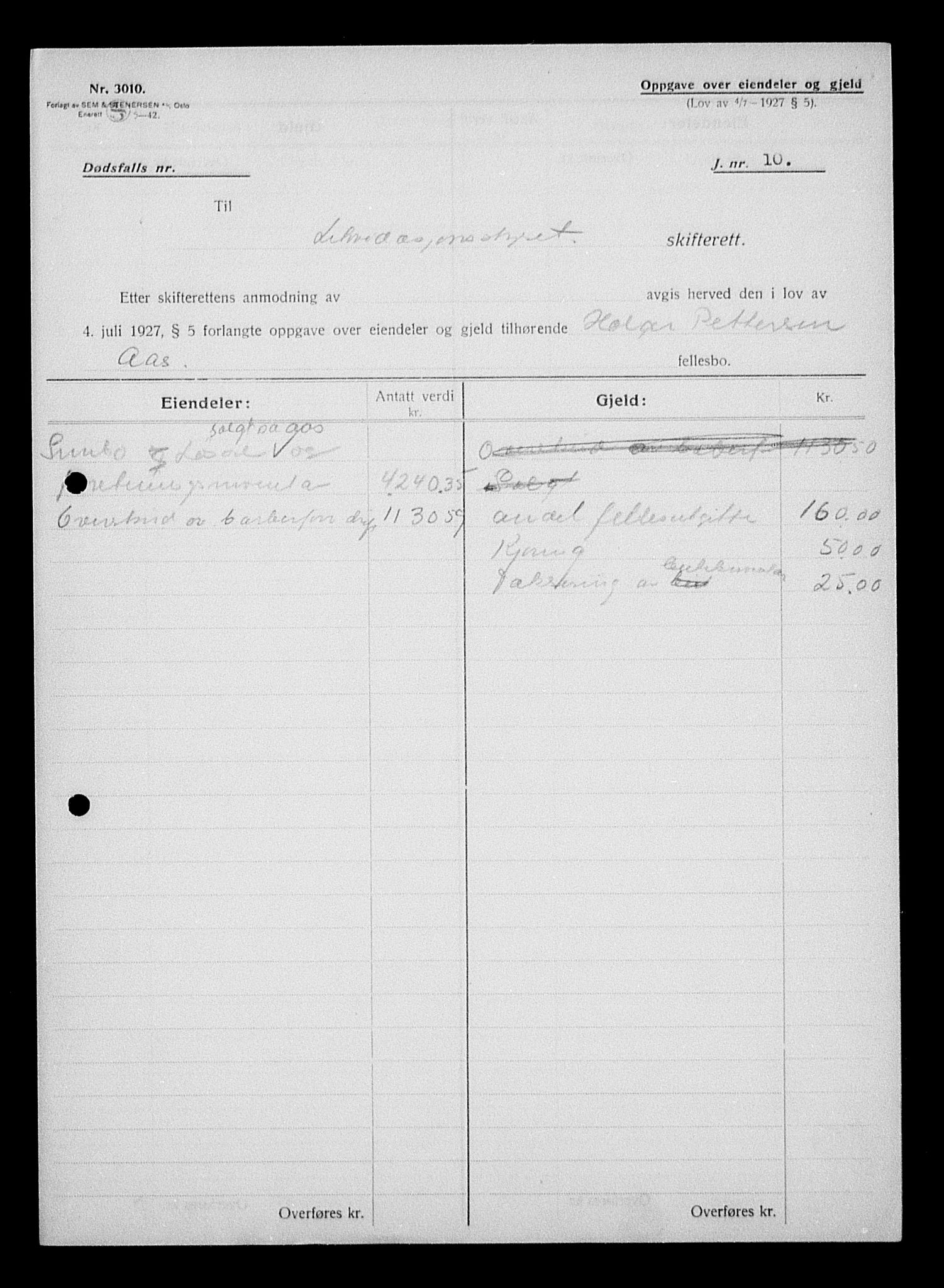 Justisdepartementet, Tilbakeføringskontoret for inndratte formuer, AV/RA-S-1564/H/Hc/Hcc/L0968: --, 1945-1947, p. 611