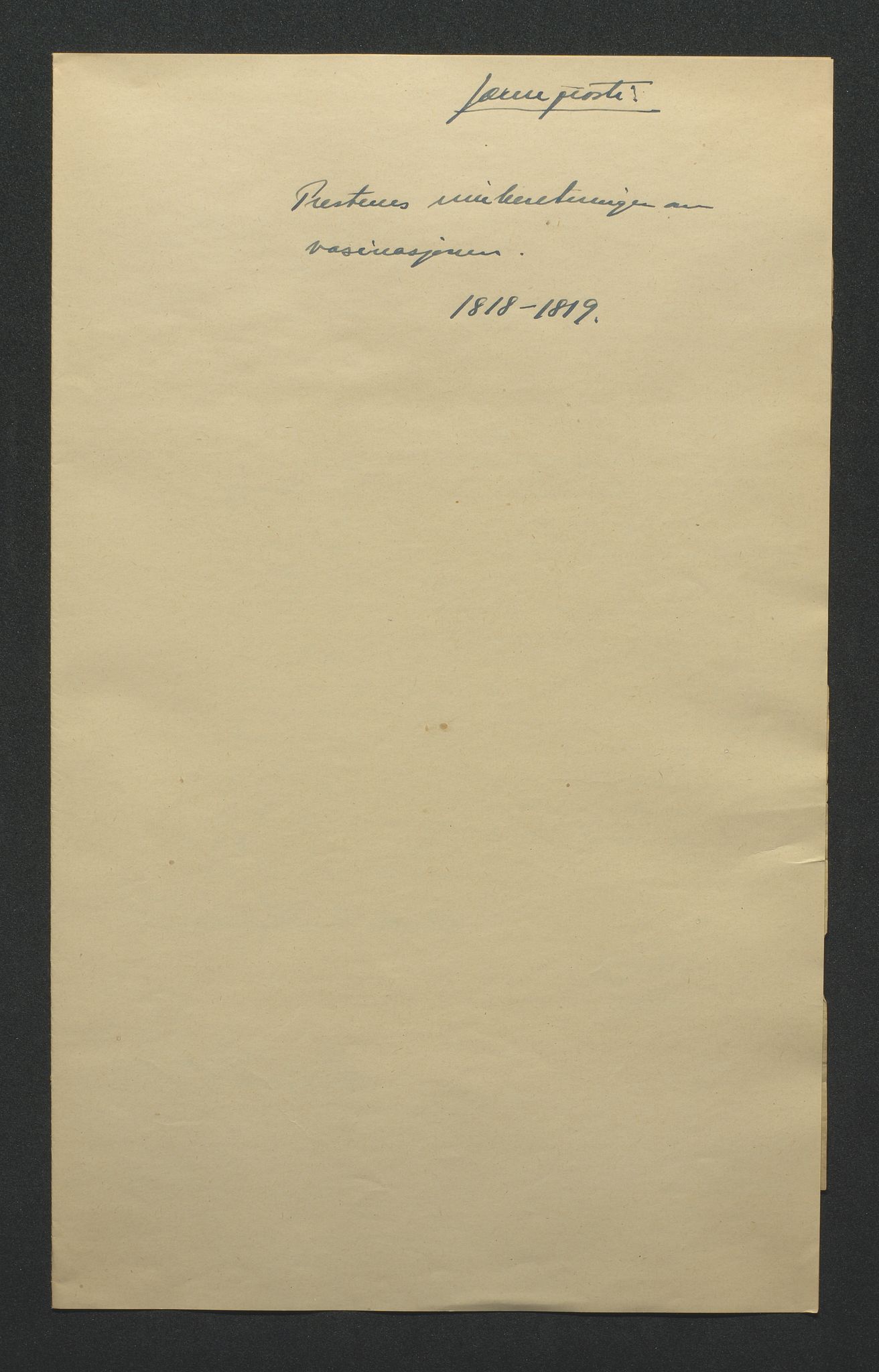 Biskopen i Kristiansand, AV/SAK-1113-0001/G/Gc/L0007: C 79 - Presteinnberetninger, 1801-1822, p. 322