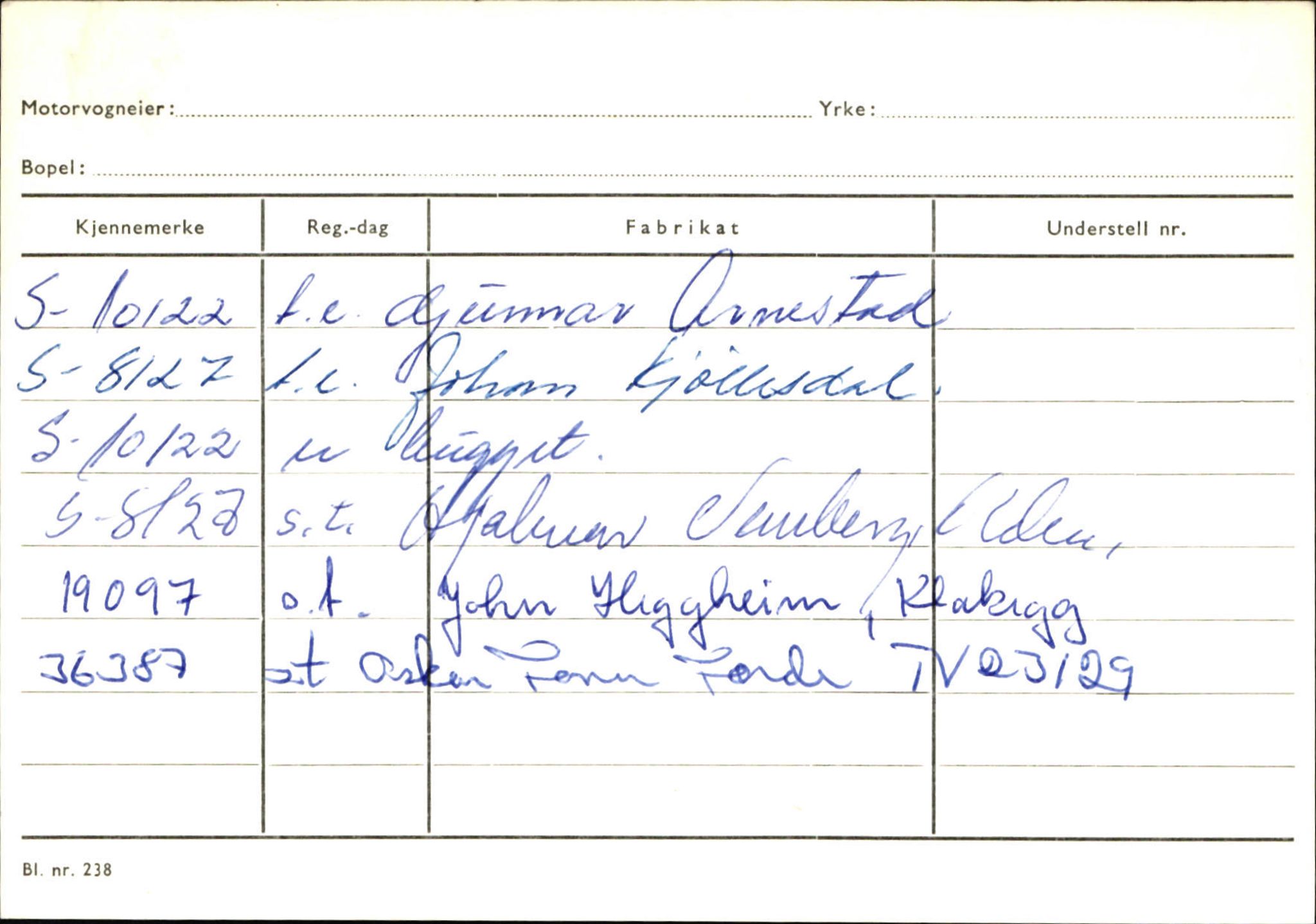 Statens vegvesen, Sogn og Fjordane vegkontor, AV/SAB-A-5301/4/F/L0131: Eigarregister Høyanger P-Å. Stryn S-Å, 1945-1975, p. 2538