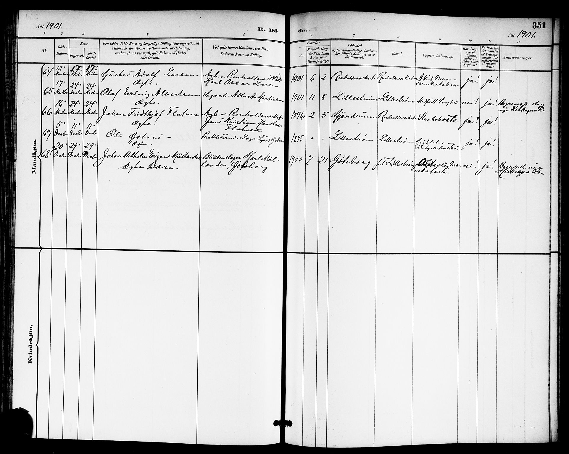 Skedsmo prestekontor Kirkebøker, AV/SAO-A-10033a/G/Ga/L0005a: Parish register (copy) no. I 5A, 1896-1901, p. 351