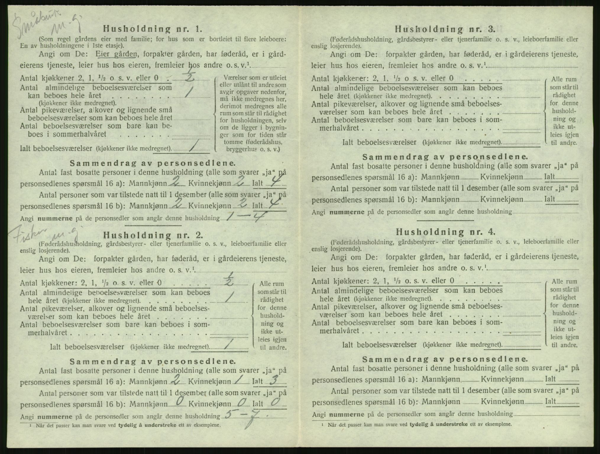 SAT, 1920 census for Borgund, 1920, p. 669