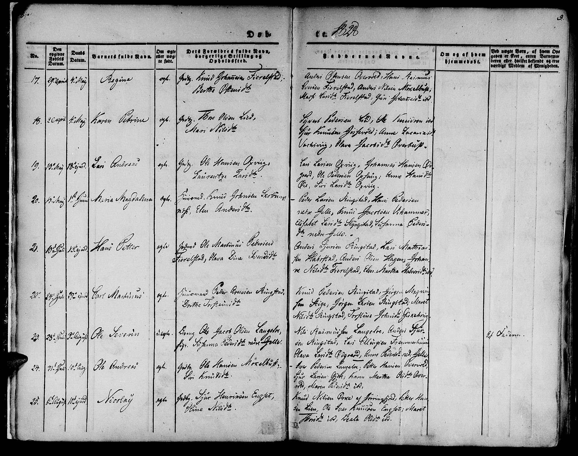 Ministerialprotokoller, klokkerbøker og fødselsregistre - Møre og Romsdal, AV/SAT-A-1454/520/L0274: Parish register (official) no. 520A04, 1827-1864, p. 8-9