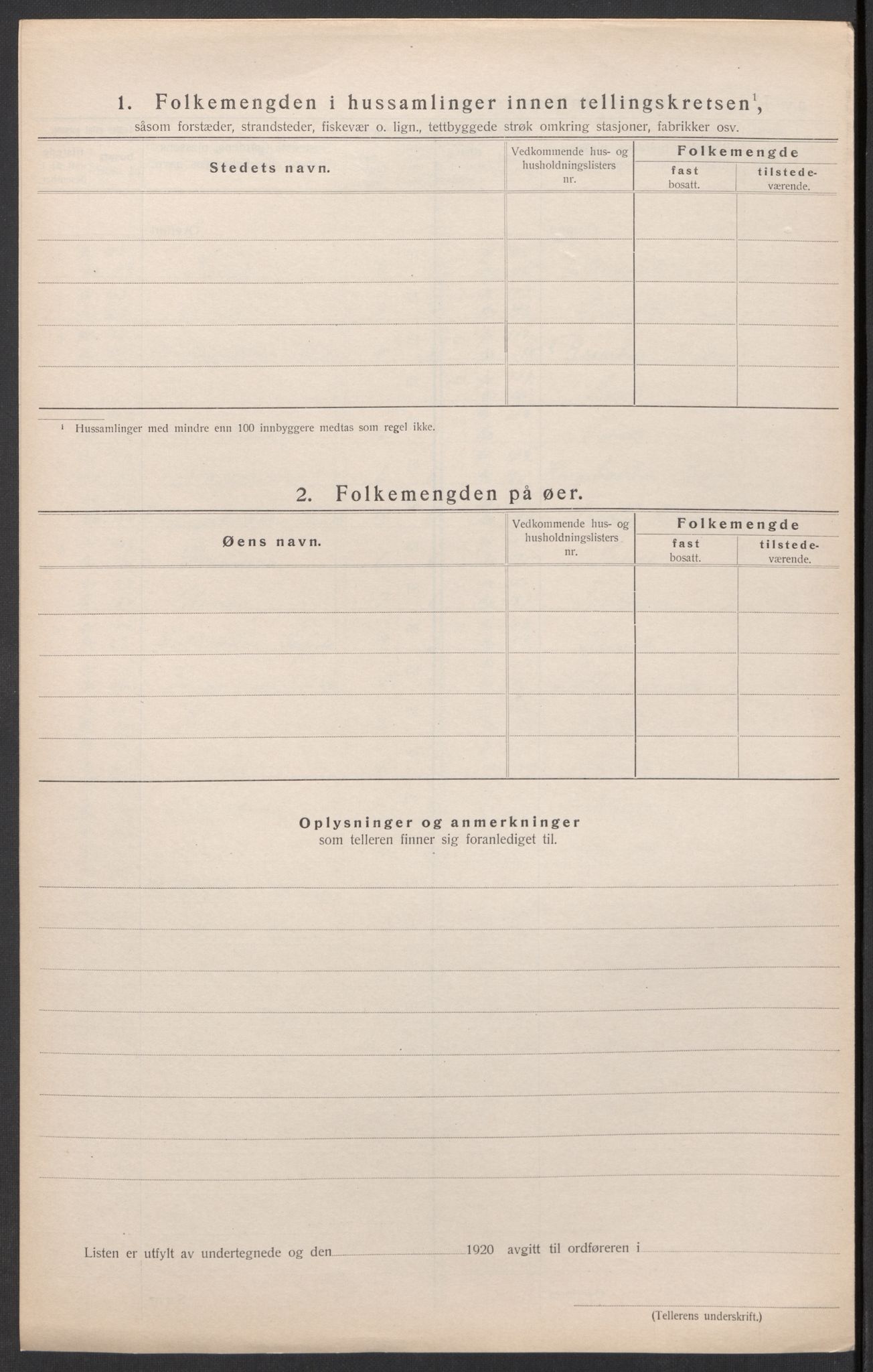 SAK, 1920 census for Nes (V-A), 1920, p. 43