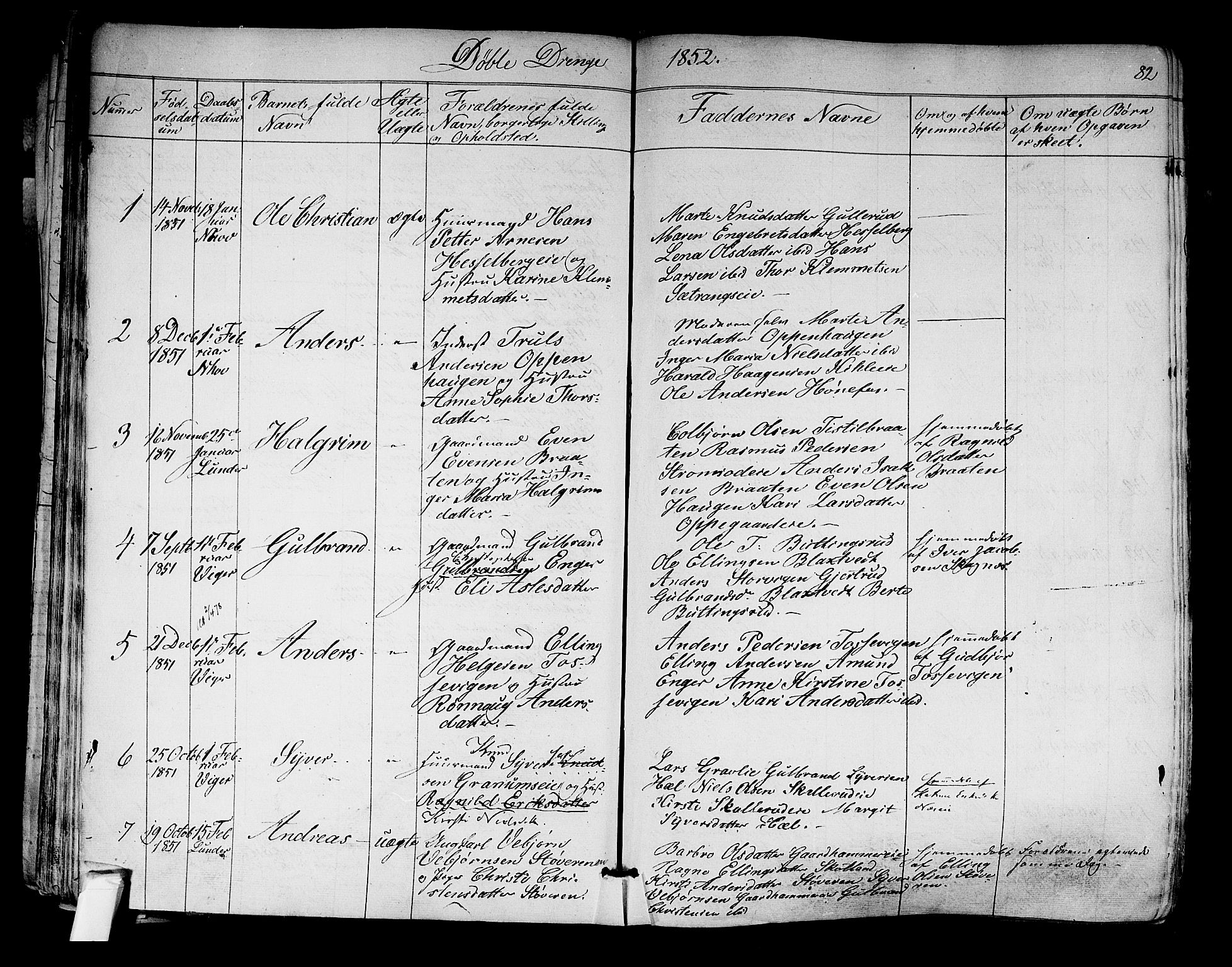 Norderhov kirkebøker, SAKO/A-237/F/Fa/L0011: Parish register (official) no. 11, 1847-1856, p. 82