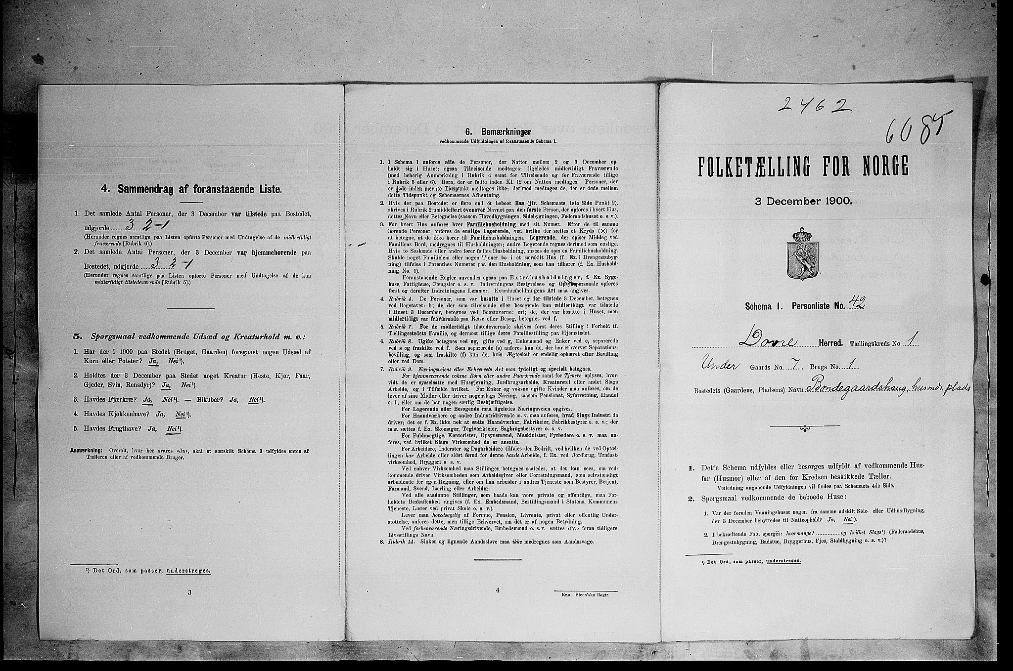 SAH, 1900 census for Dovre, 1900, p. 26