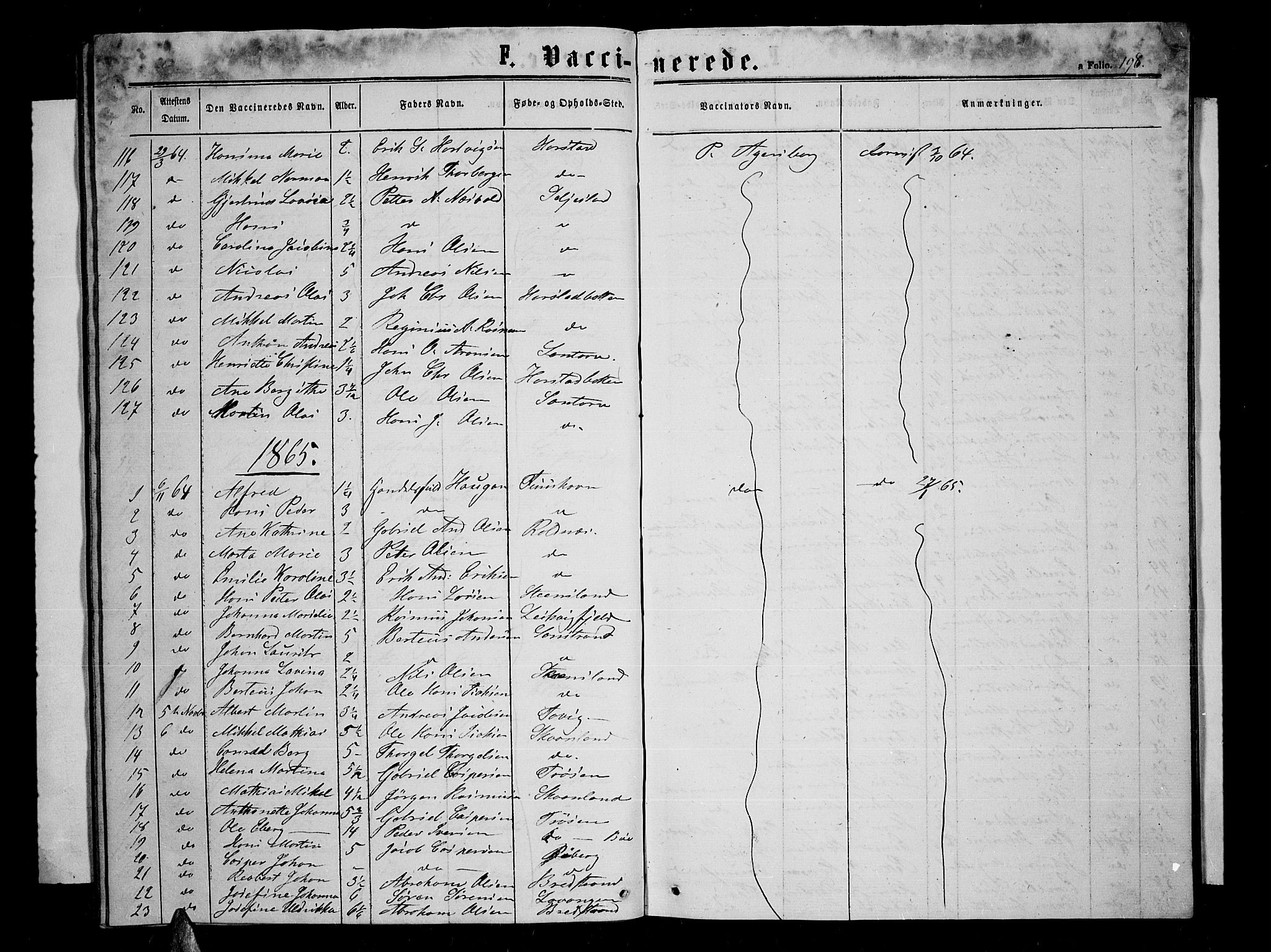Trondenes sokneprestkontor, SATØ/S-1319/H/Hb/L0008klokker: Parish register (copy) no. 8, 1863-1869, p. 198